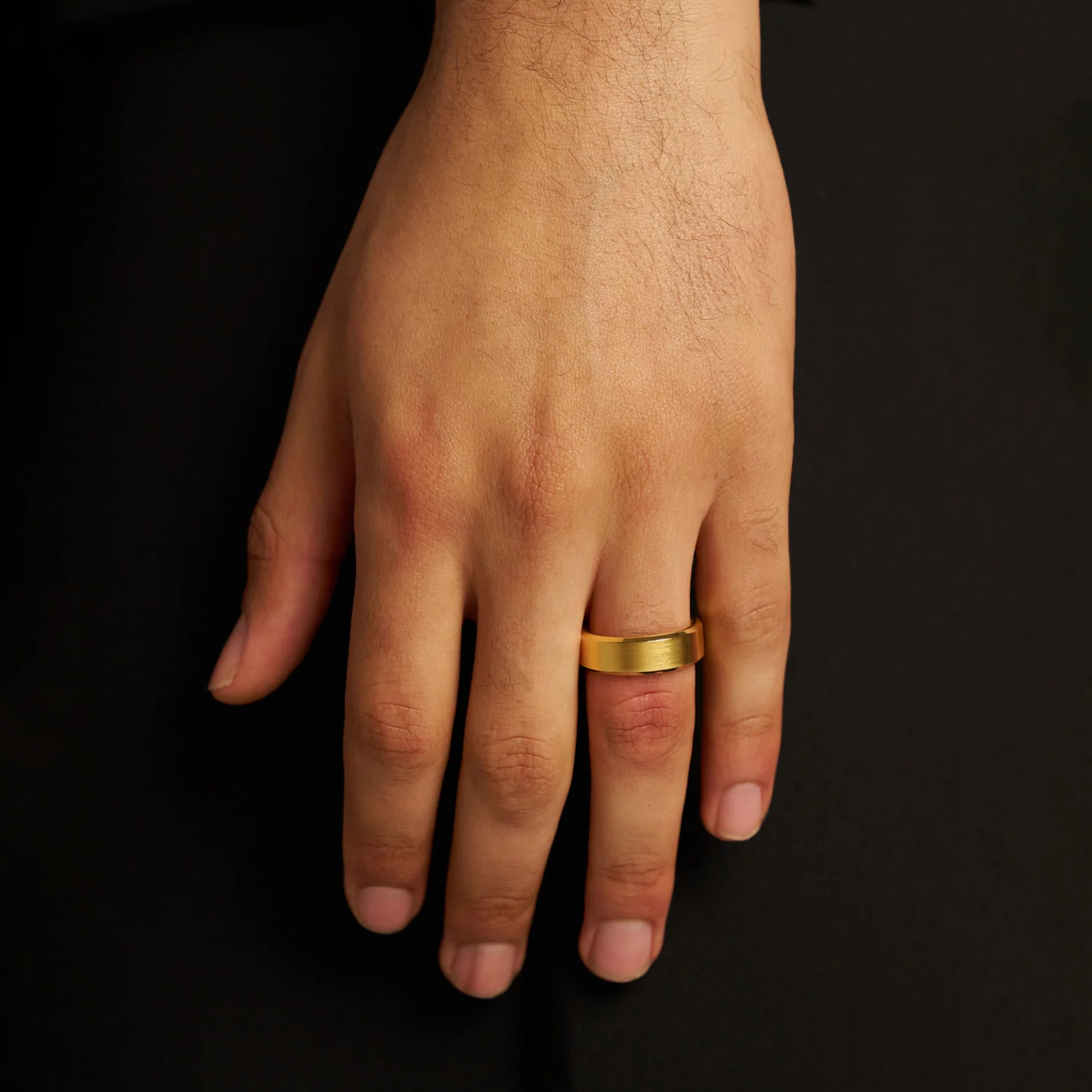 Bevelled Ring (Gold) 8mm | 18ct Gold Tungsten - Image 8