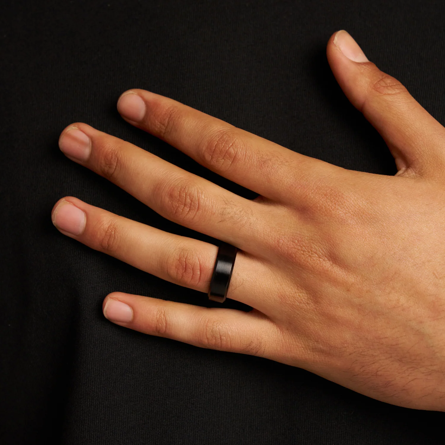 Bevelled Ring (Black) 8mm | Tungsten - Image 6