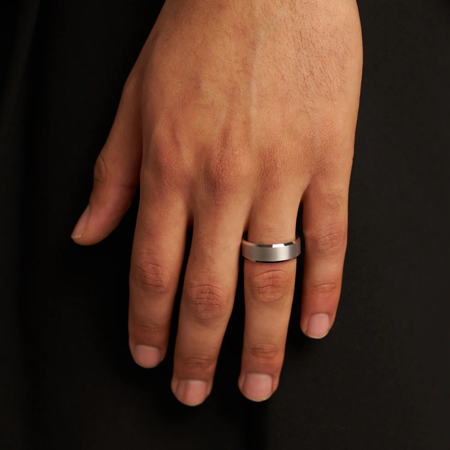Bevelled Ring (Silver) 8mm | Tungsten - Image 6