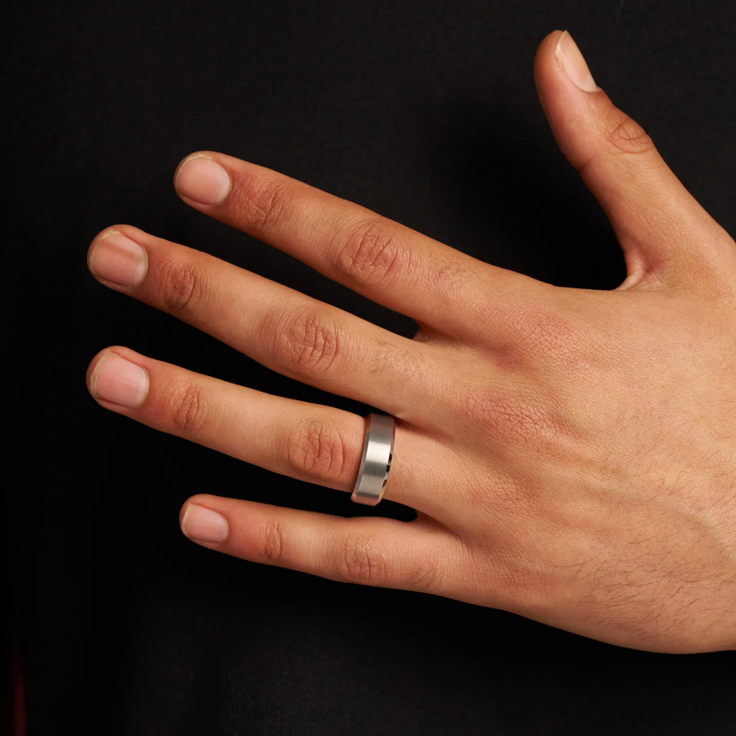Bevelled Ring (Silver) 8mm | Tungsten - Image 7