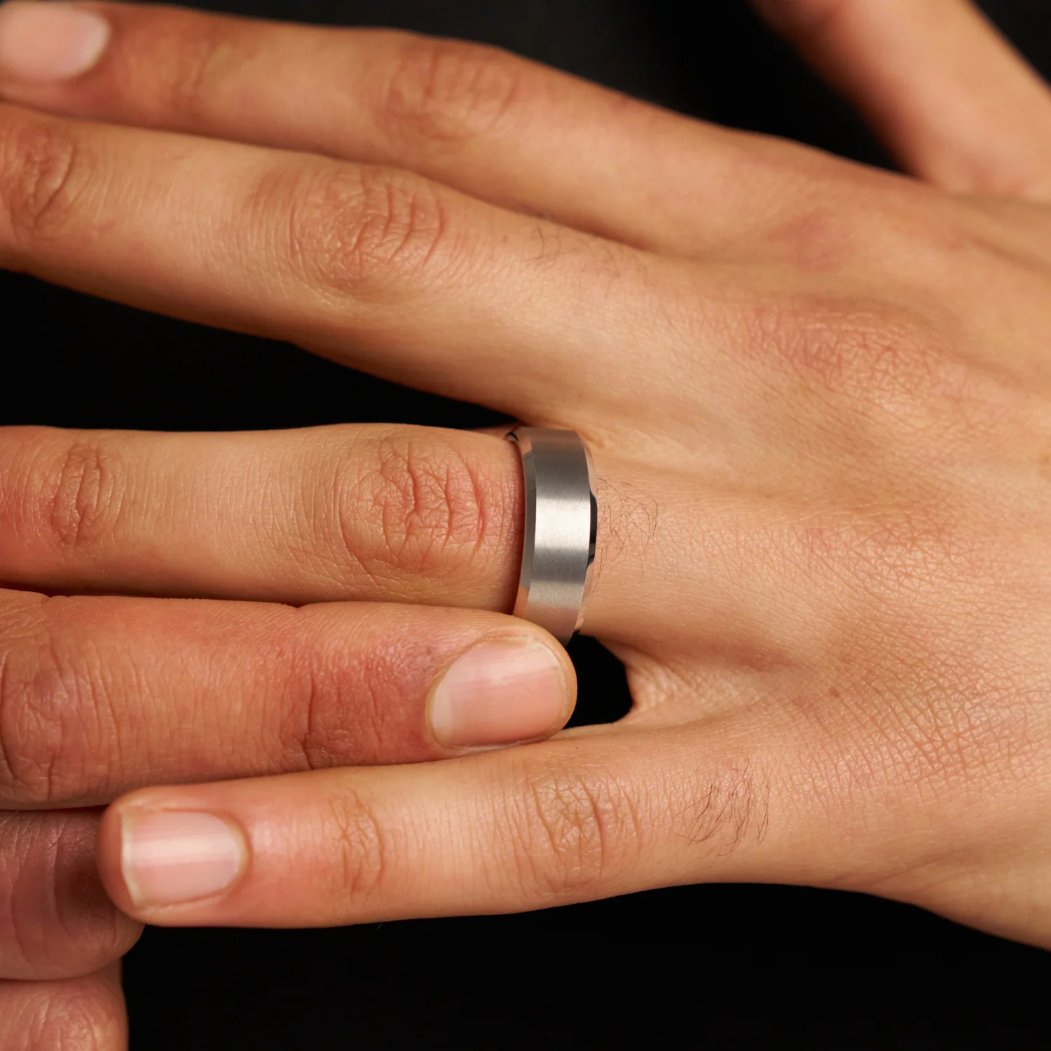 Bevelled Ring (Silver) 8mm | Tungsten - Image 8
