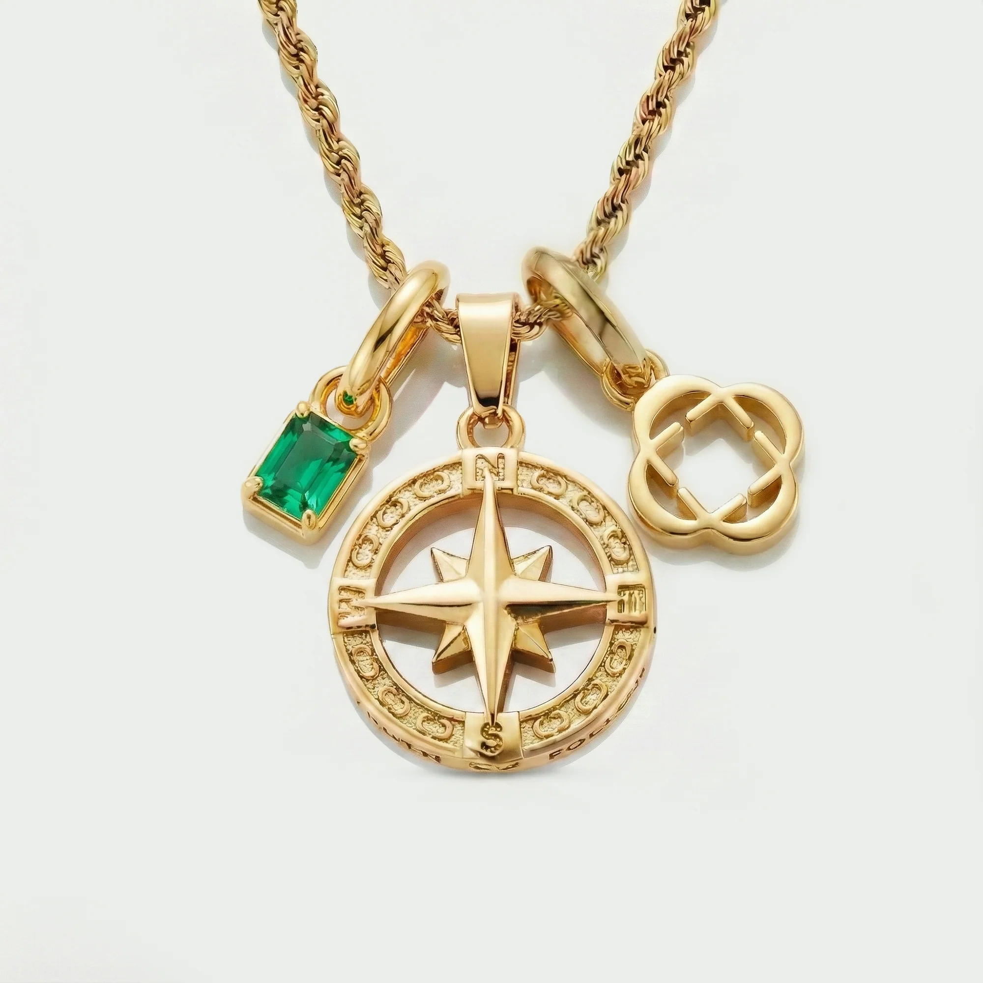 Build Your Own Pendant (Gold) | Emerald Stone - Image 84