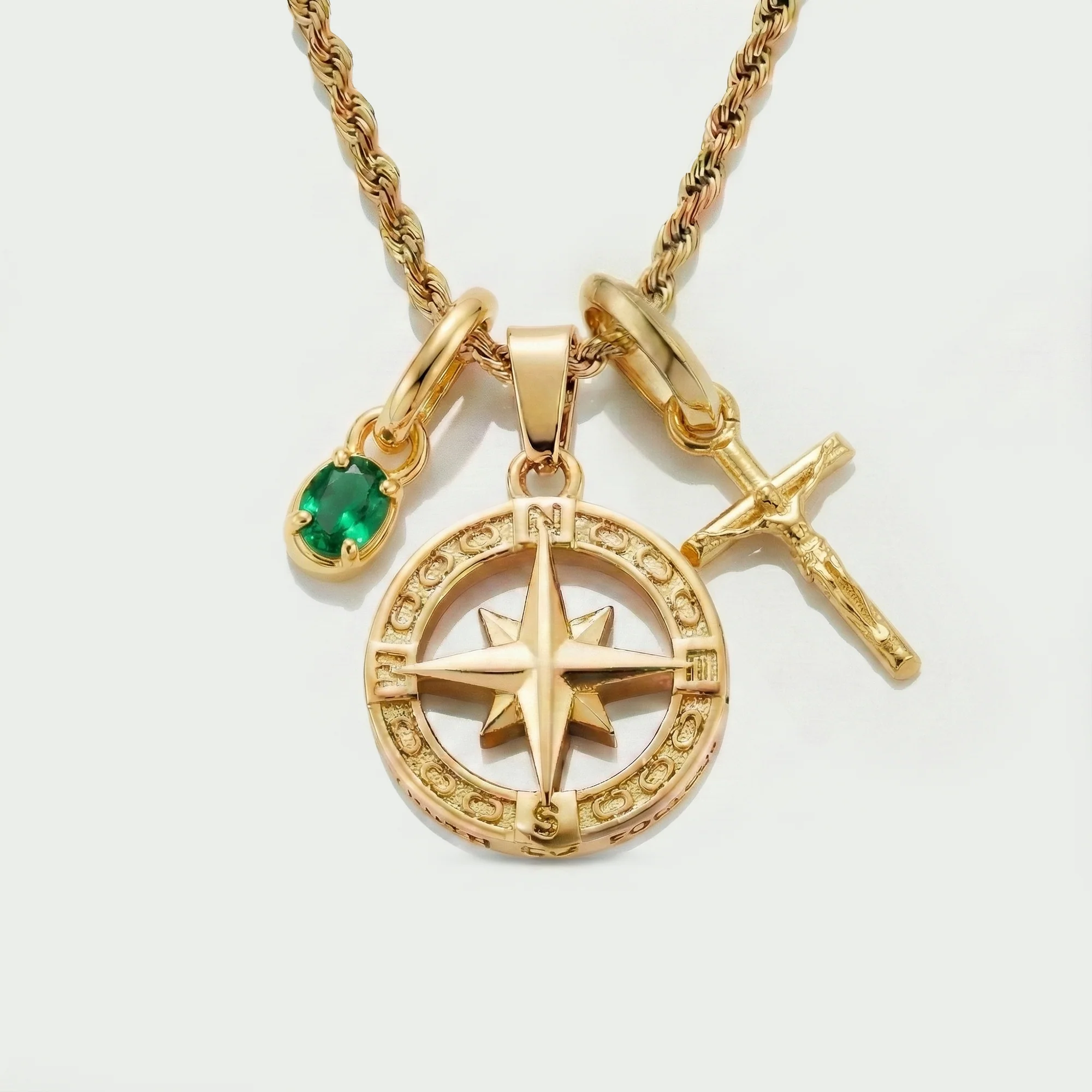 Build Your Own Pendant (Gold) | Emerald Stone - Image 86