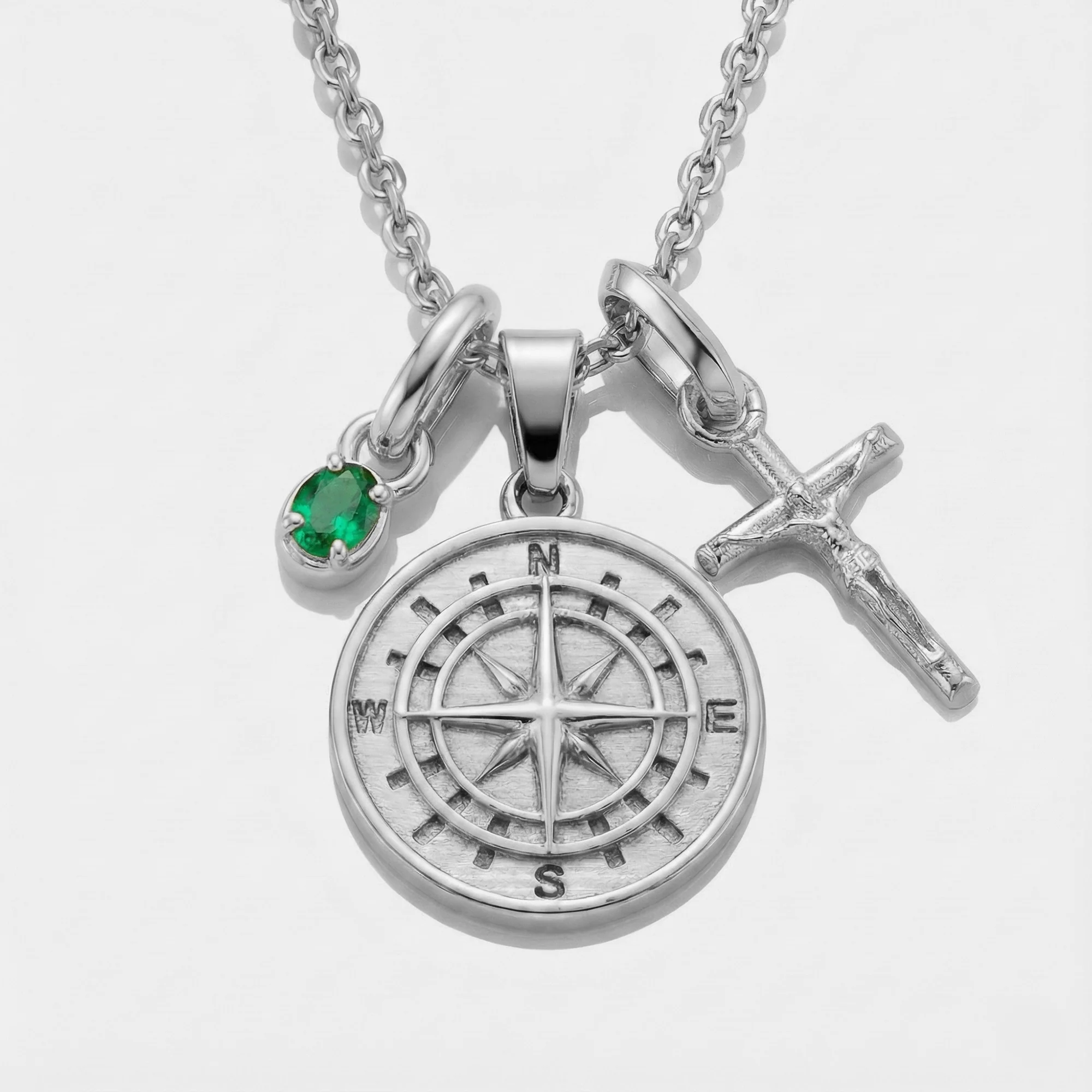 Build Your Own Pendant (Silver) | Emerald Stone - Image 15