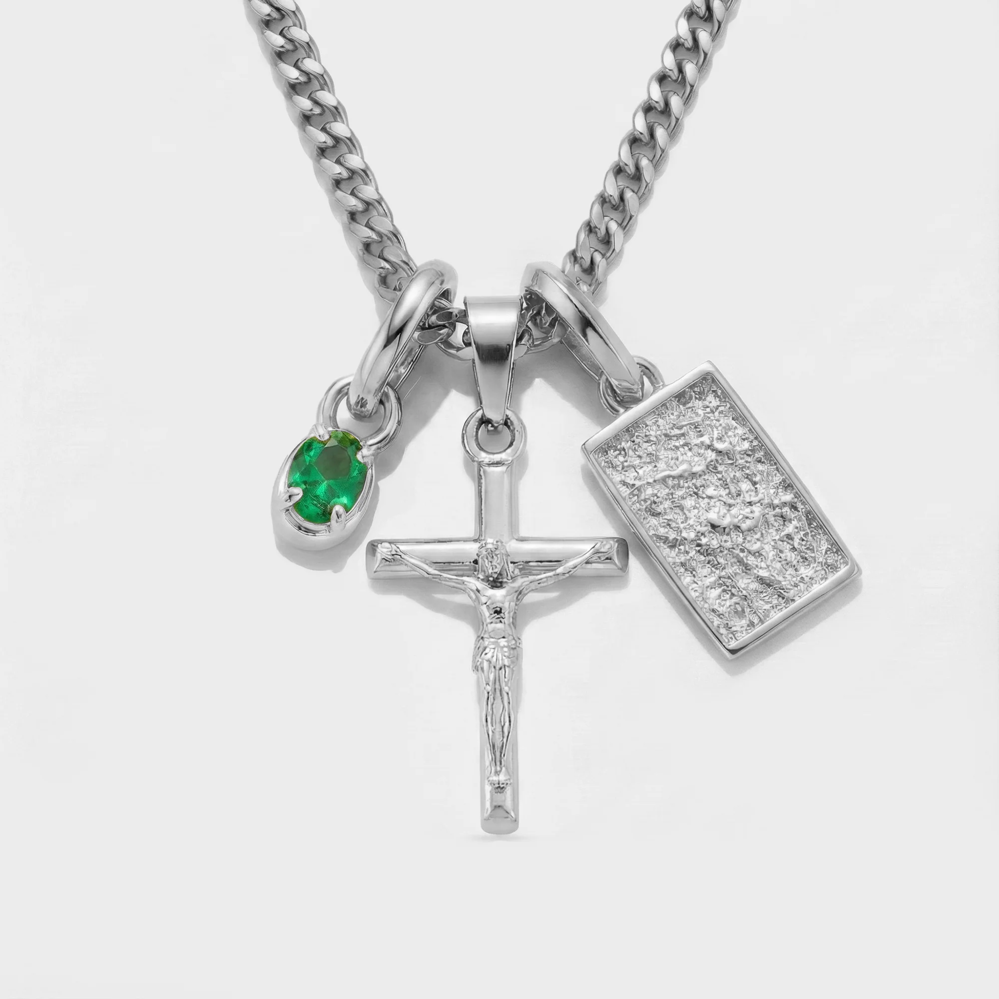 Build Your Own Pendant (Silver) | Emerald Stone - Image 33
