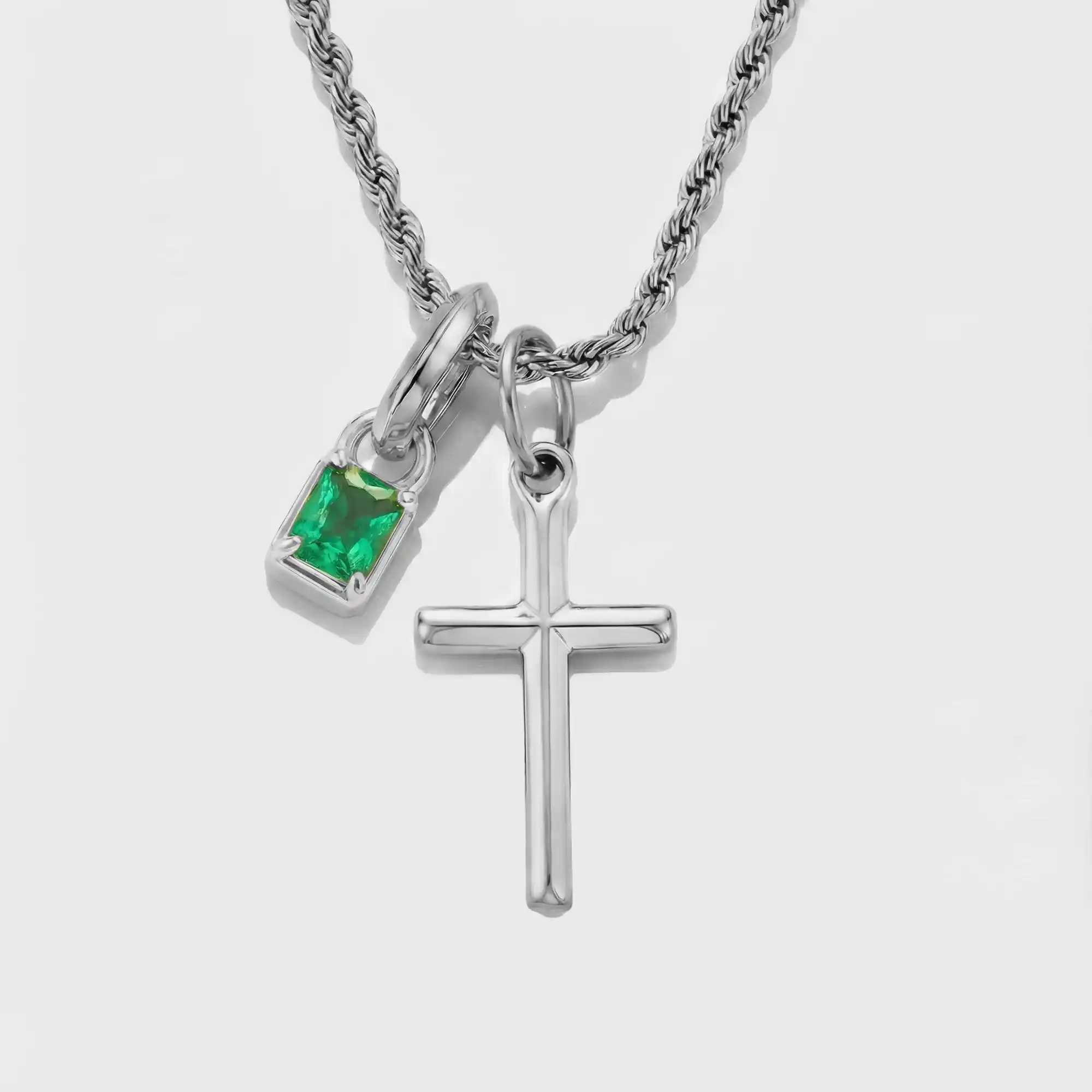Build Your Own Pendant (Silver) | Emerald Stone - Image 43