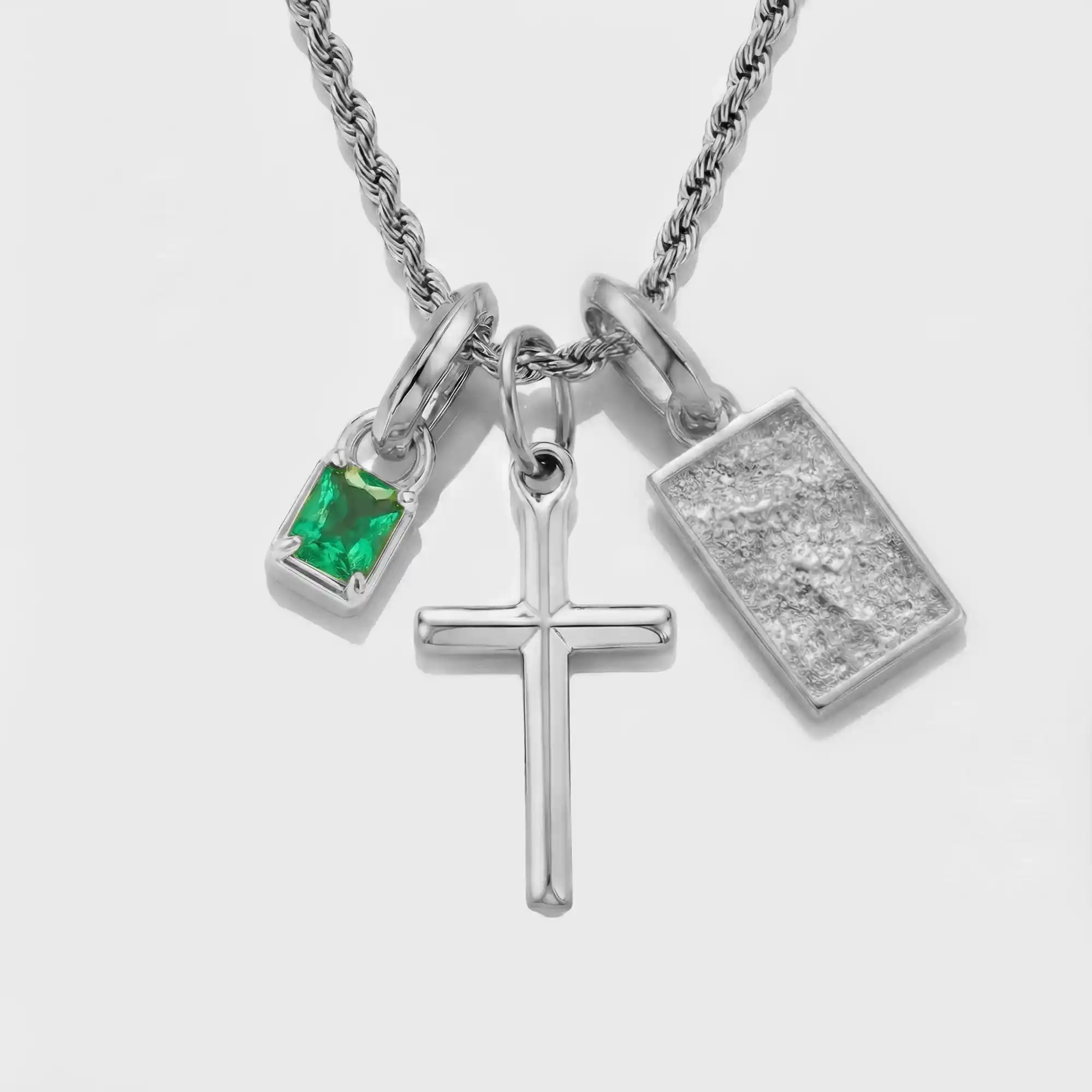 Build Your Own Pendant (Silver) | Emerald Stone - Image 45