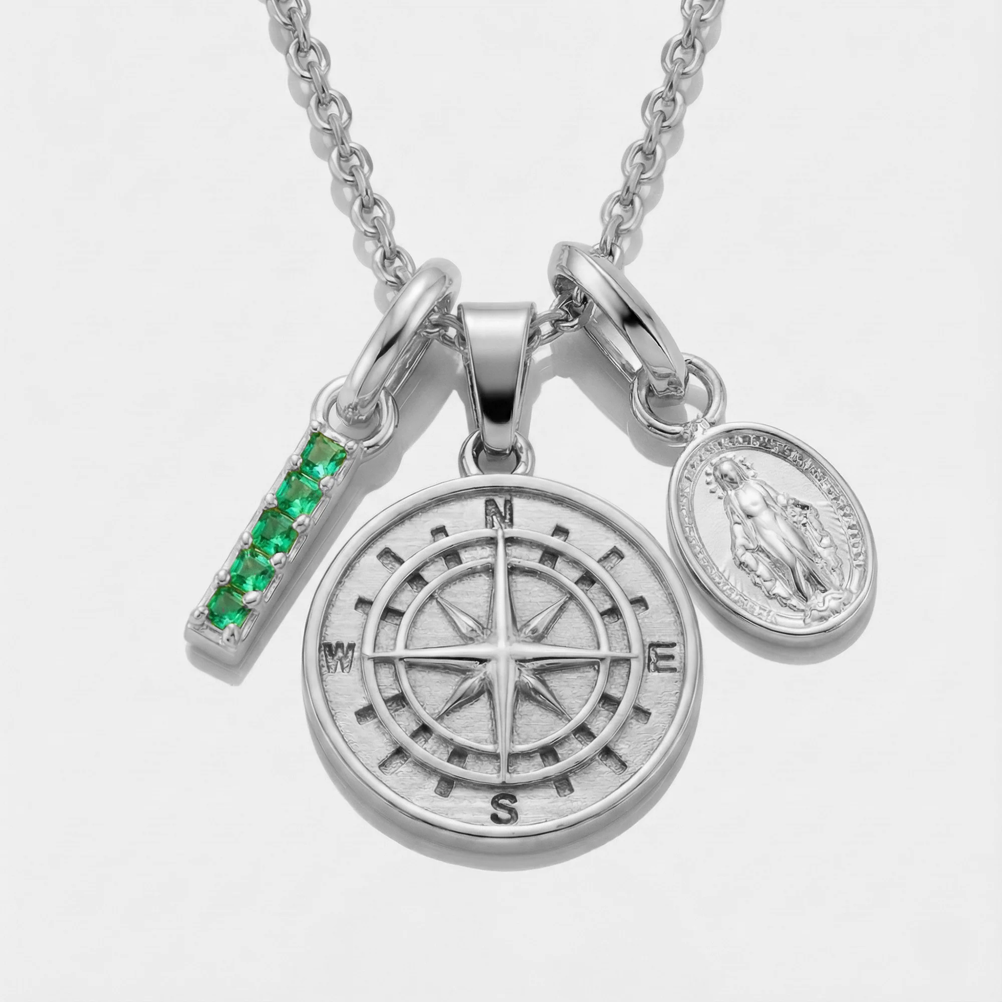 Build Your Own Pendant (Silver) | Emerald Stone - Image 6