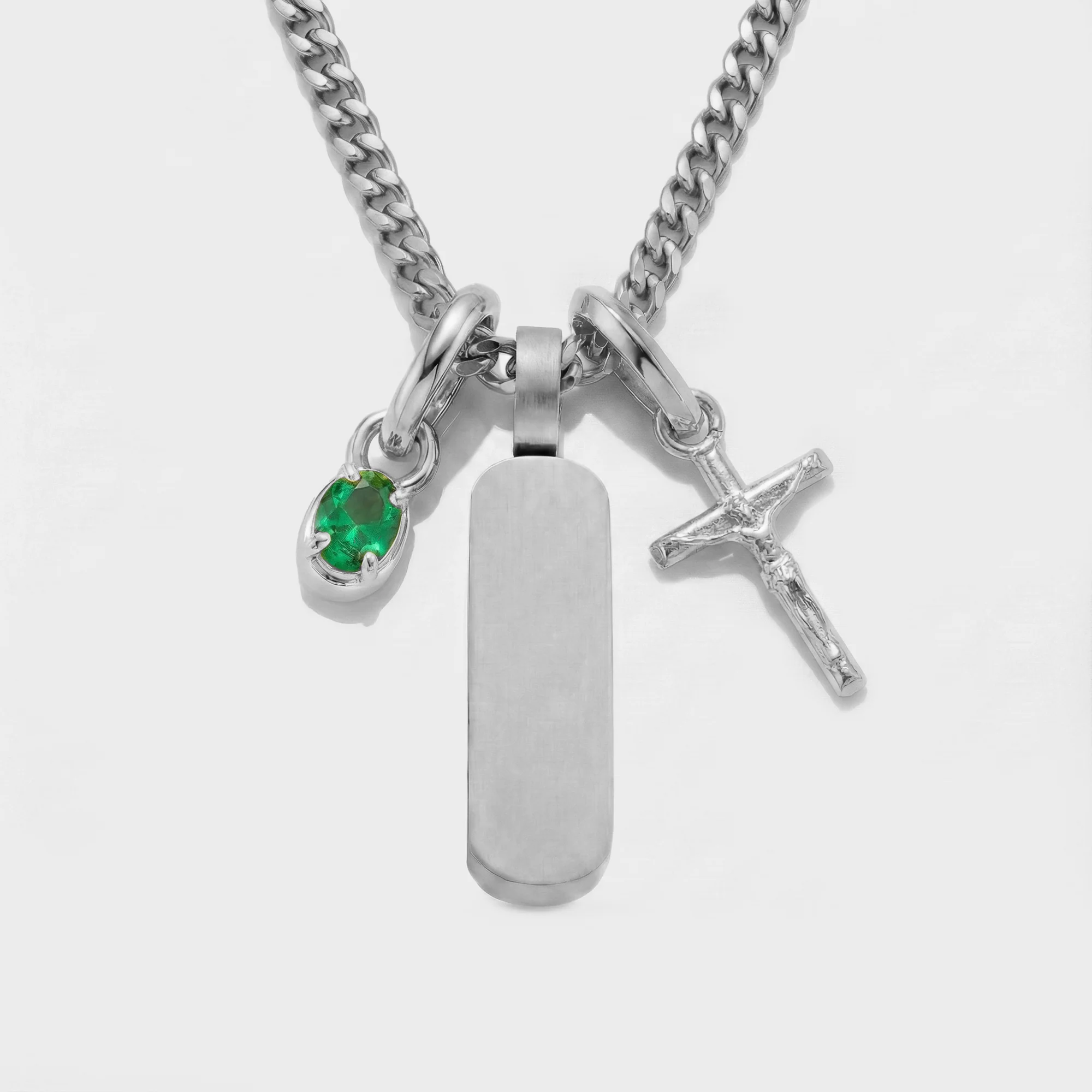 Build Your Own Pendant (Silver) | Emerald Stone - Image 68