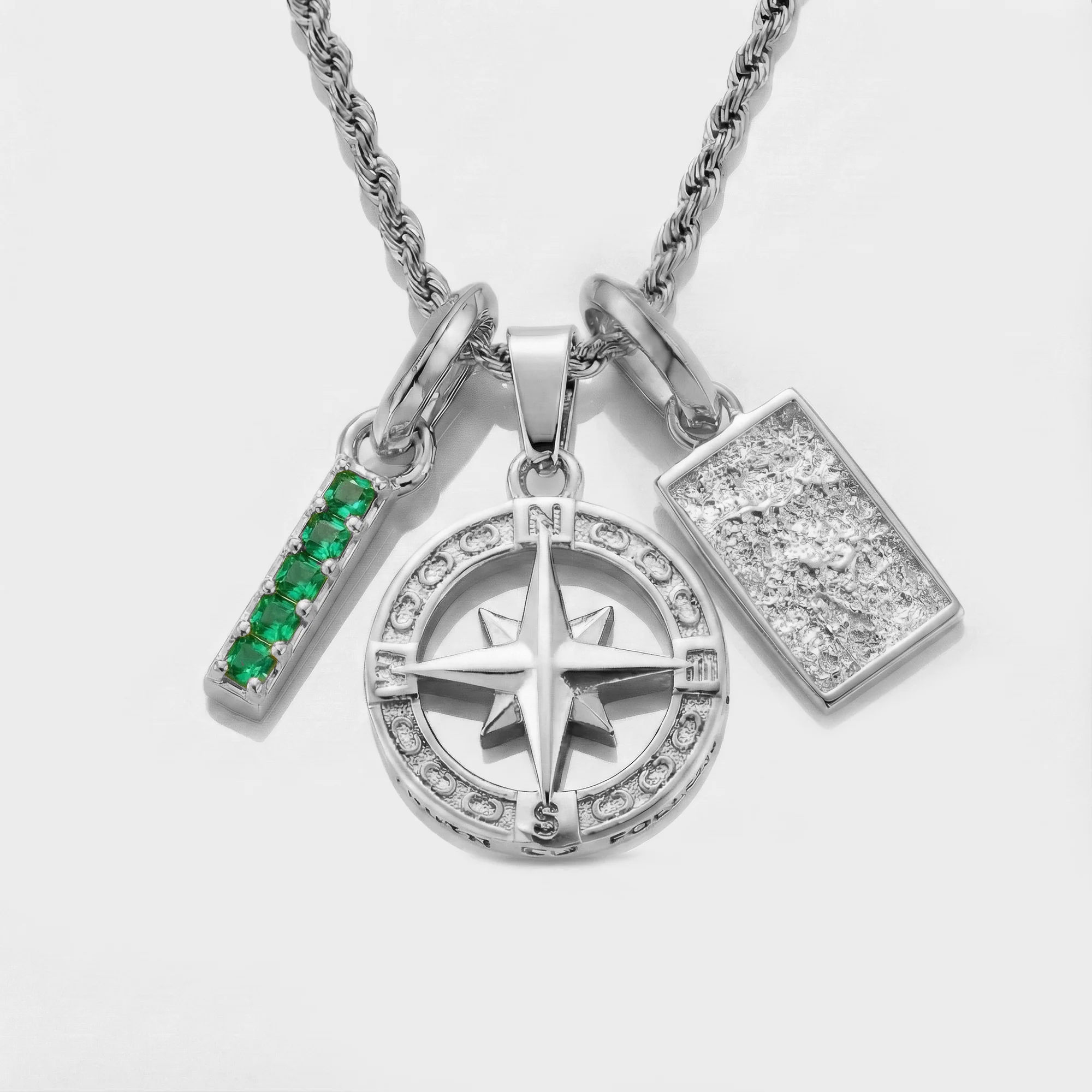Build Your Own Pendant (Silver) | Emerald Stone - Image 75