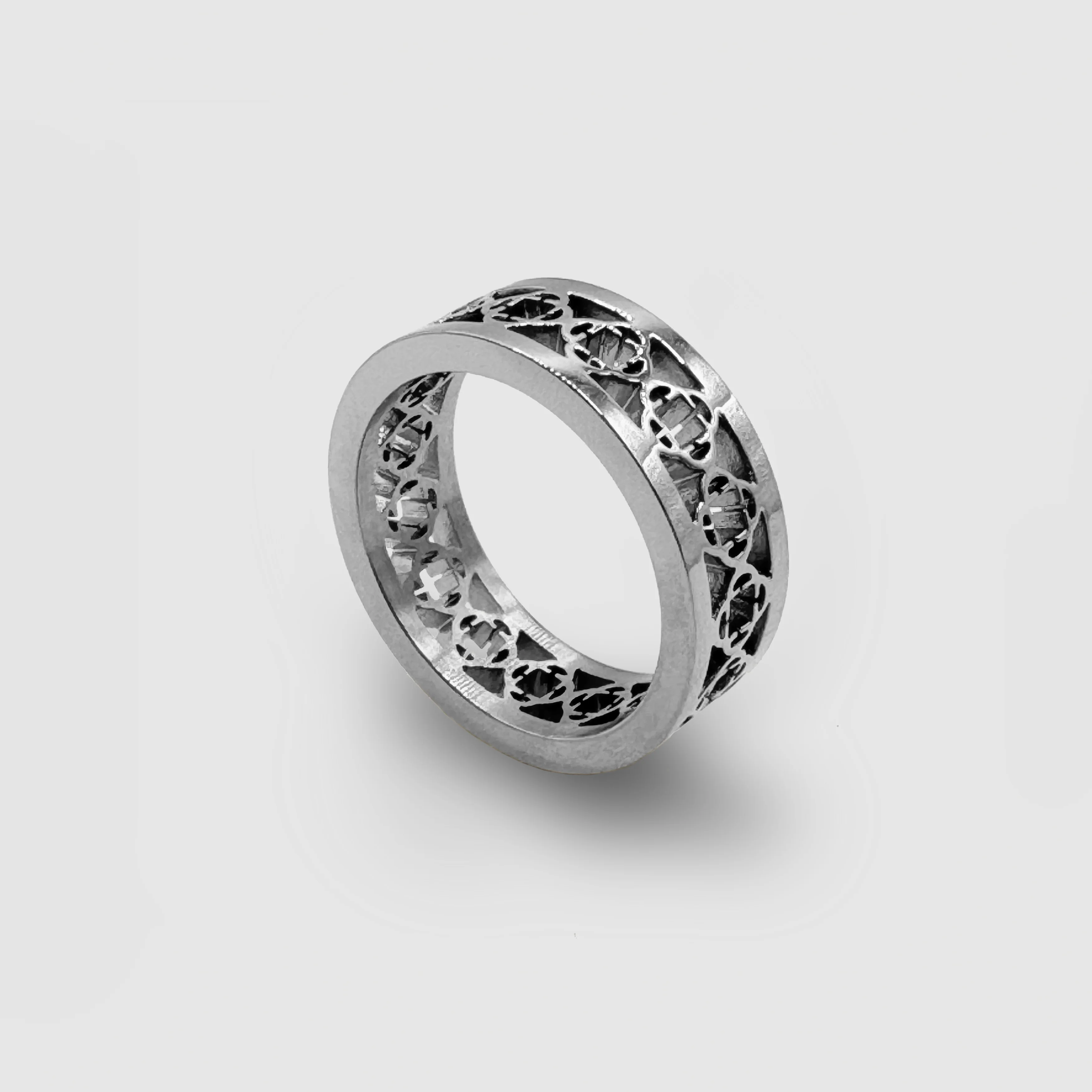 Clover Band Ring (Silver) - Image 4