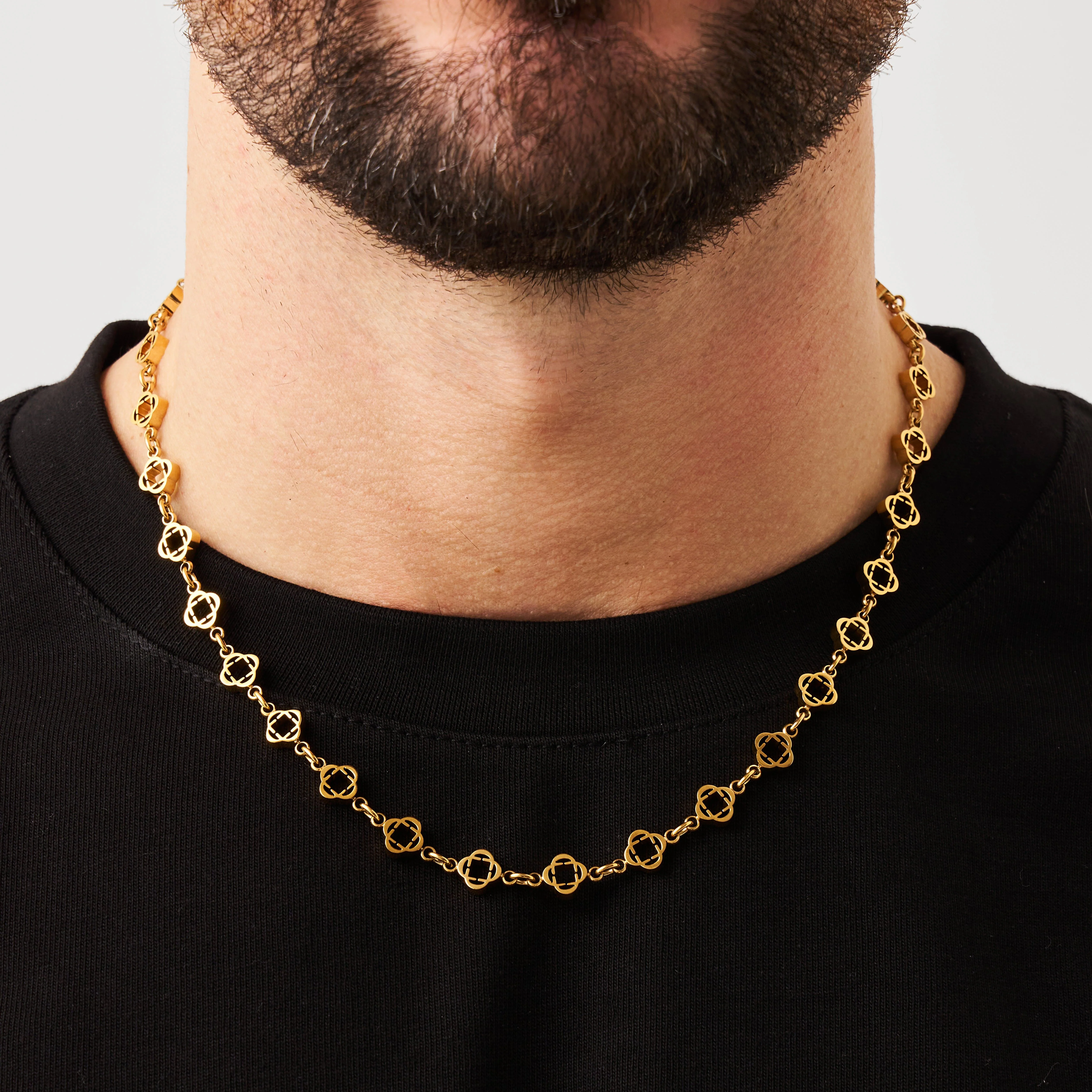 Clover Link Necklace (Gold) - Image 3