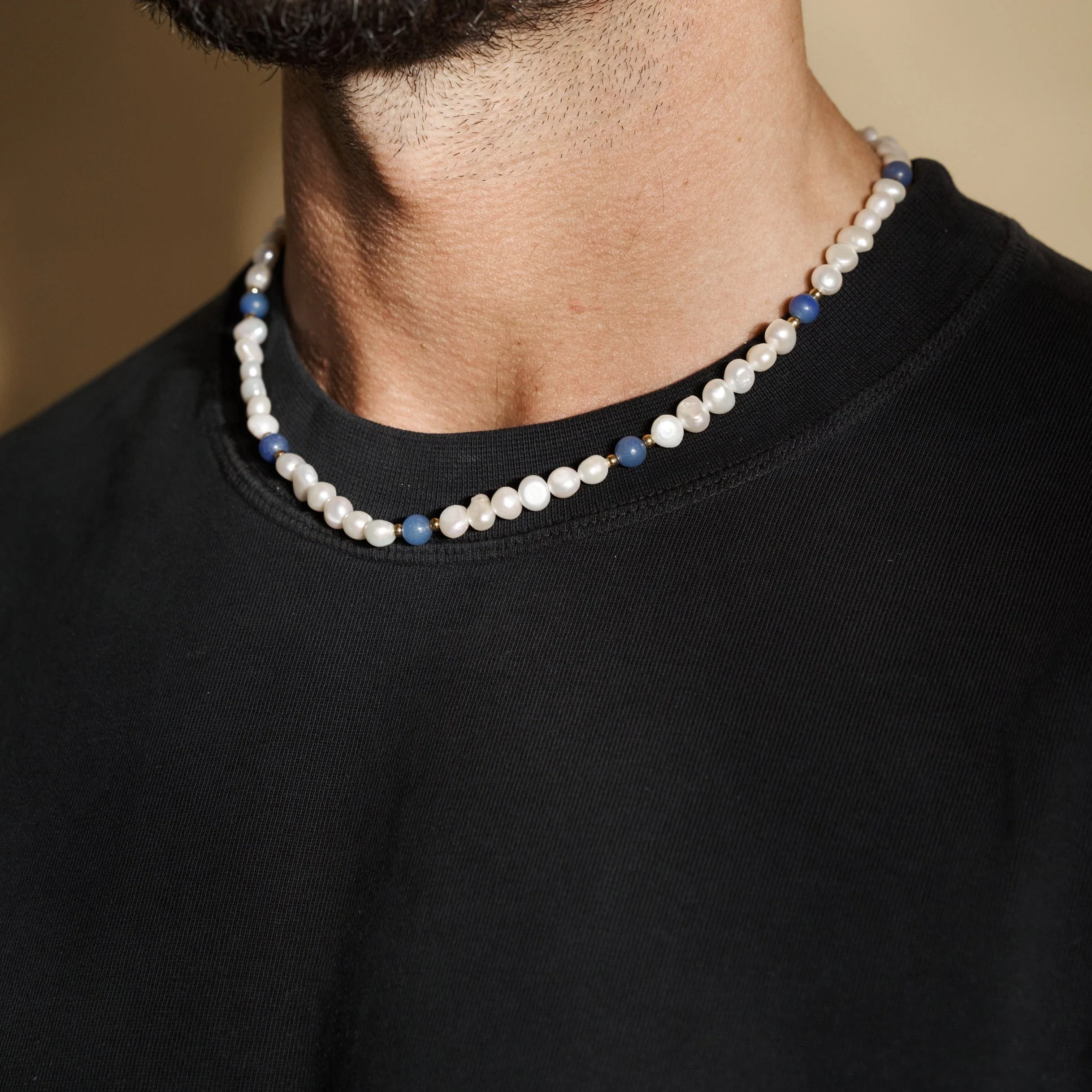 Cobalt Blue - Real Pearl Necklace - Image 5