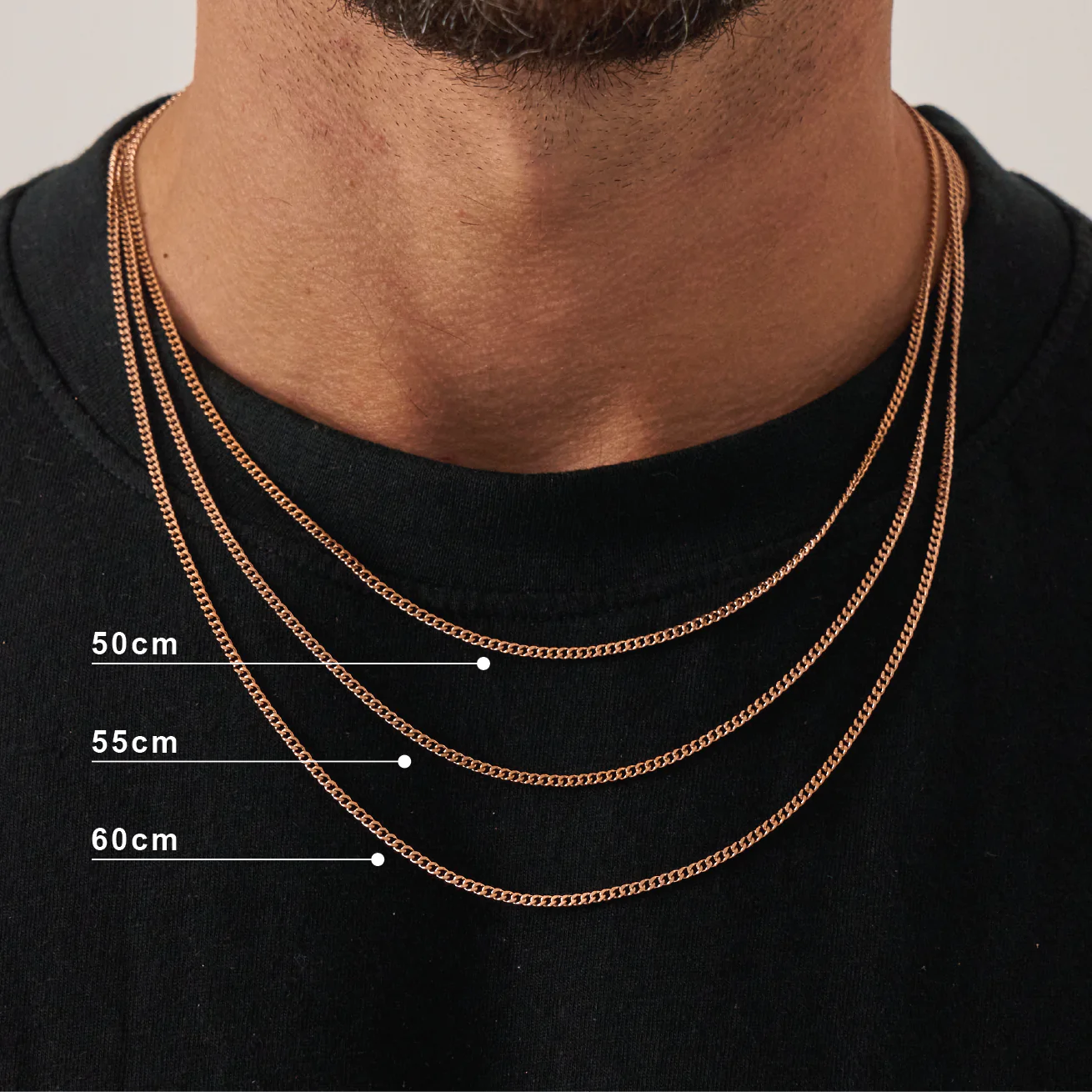 Connell Chain (Rose Gold) 2mm - Image 7