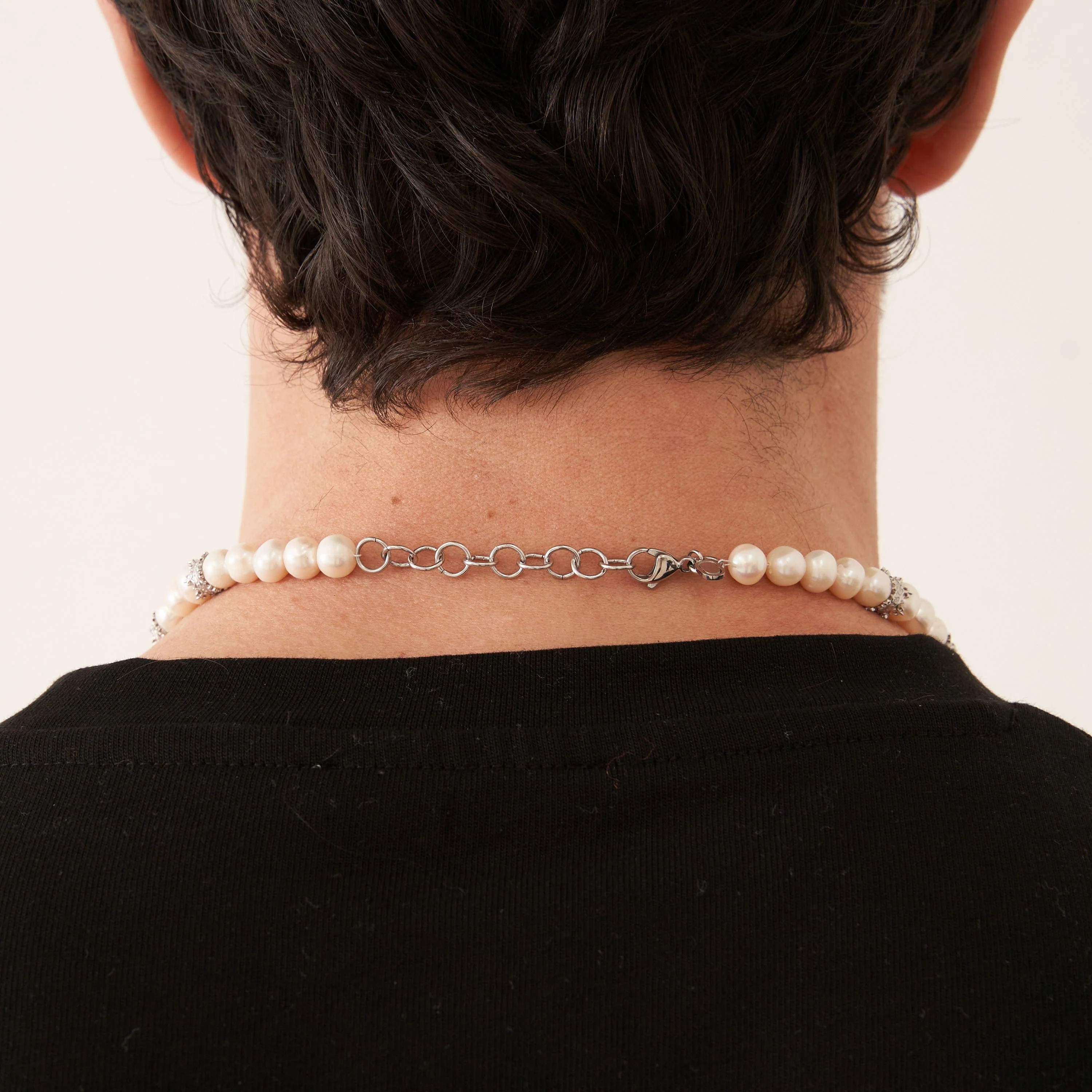 Crown Real Pearl Necklace (Silver) - Image 6