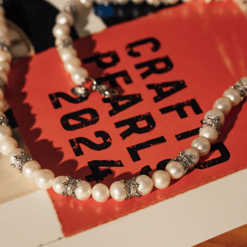 Crown Real Pearl Necklace (Silver) - Image 7
