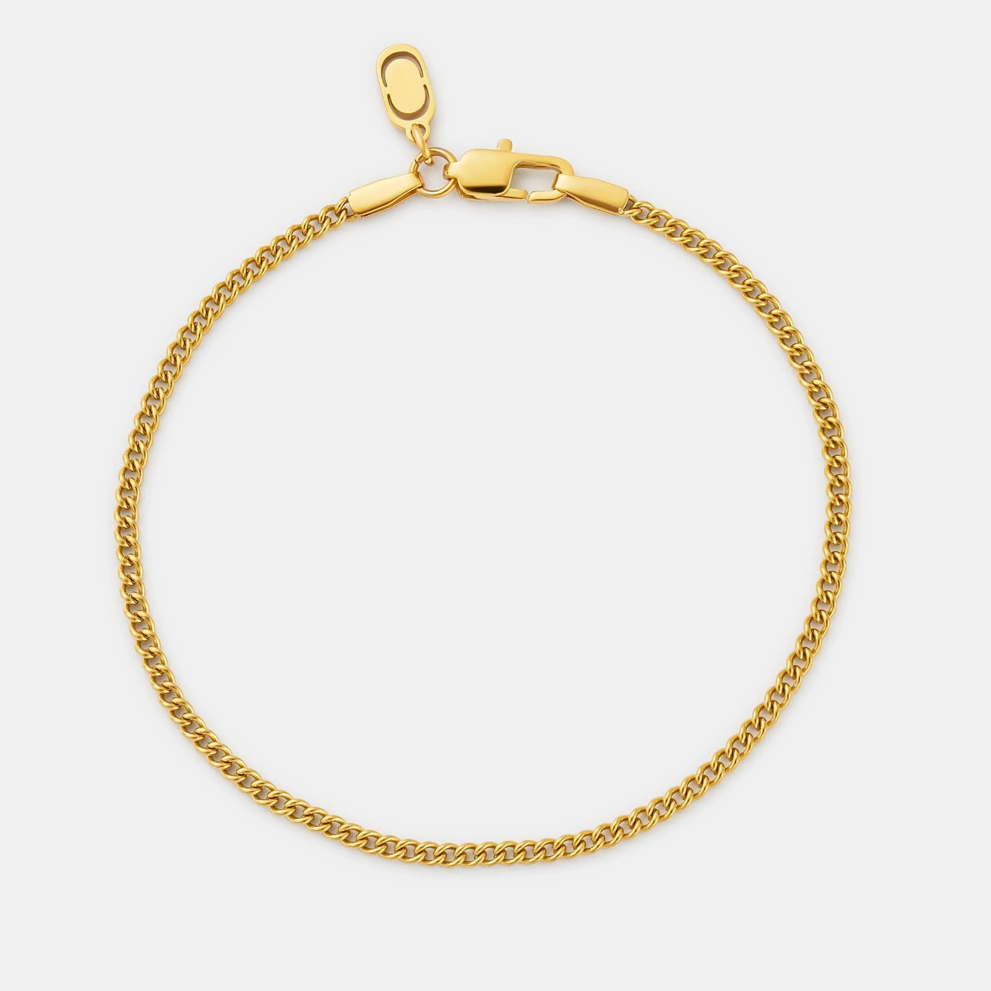 Cuban Bracelet (Gold) 2mm - Image 2