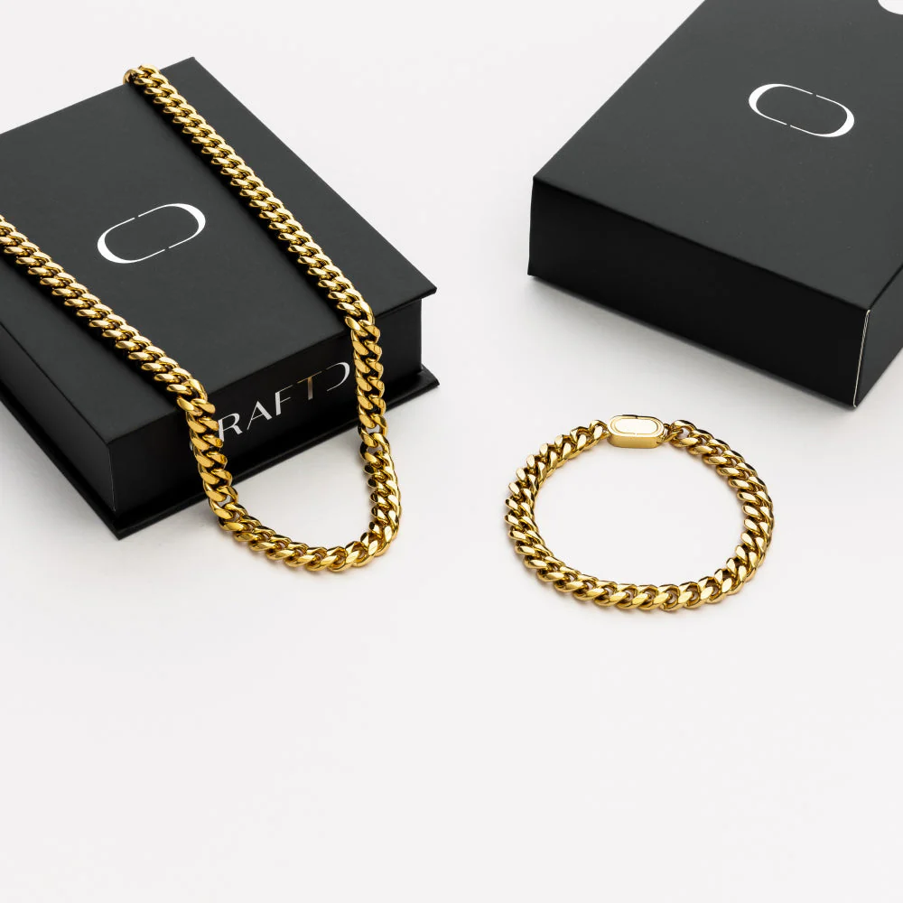 Cuban 8mm Gift Set (Gold) - Image 2