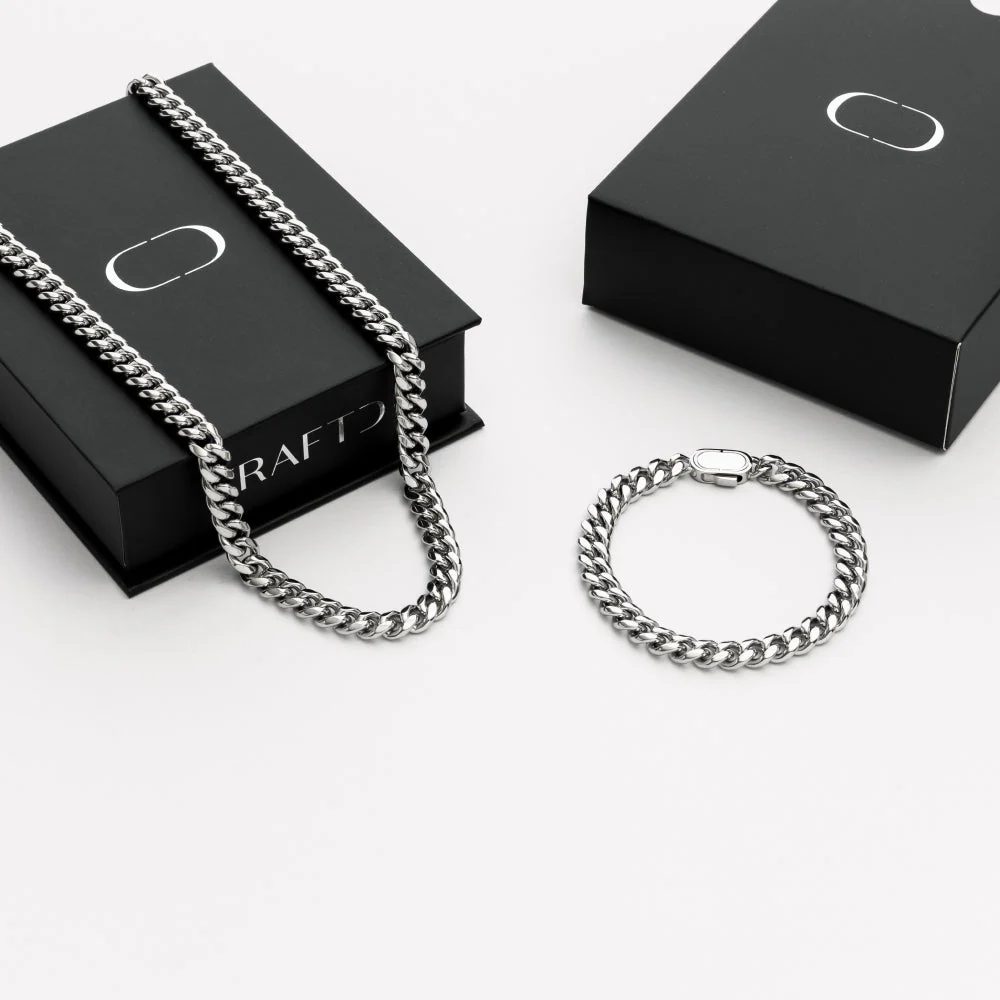 Cuban 8mm Gift Set (Silver) - Image 2
