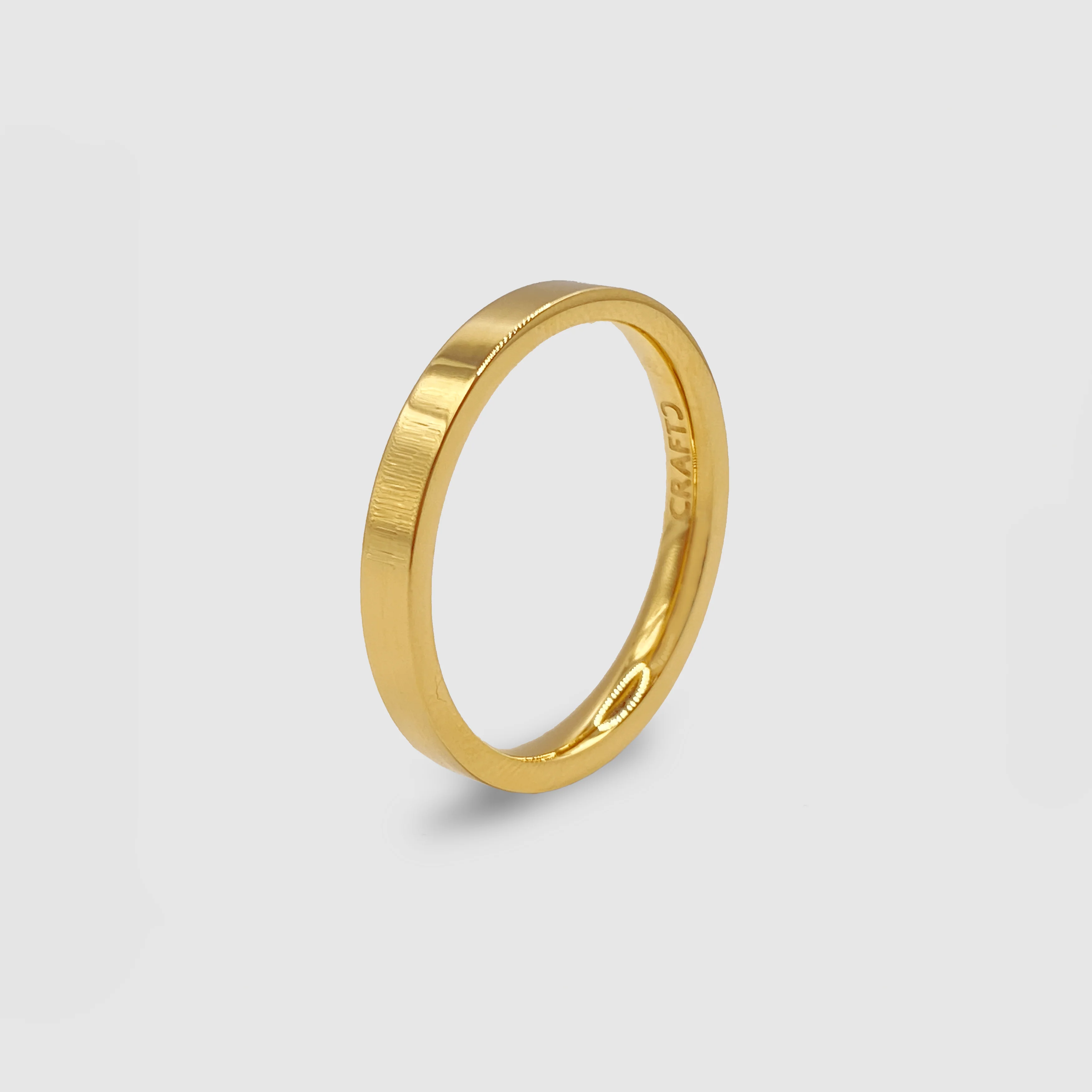 Flat Band Ring (Gold) 3mm - Image 4