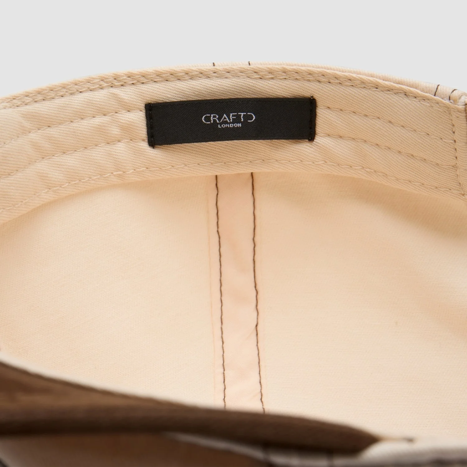 Gentlemen's Club Cap (Cream/Brown) - Image 8