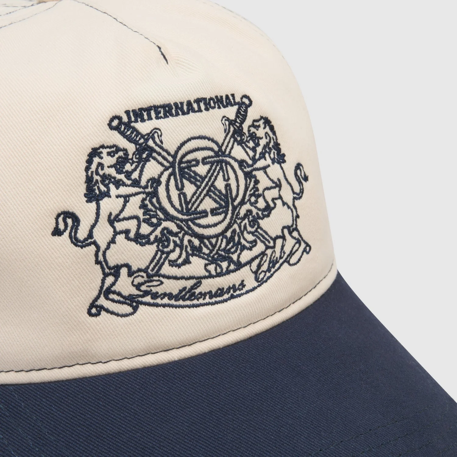 Gentlemen's Club Cap (Cream/Navy) - Image 6