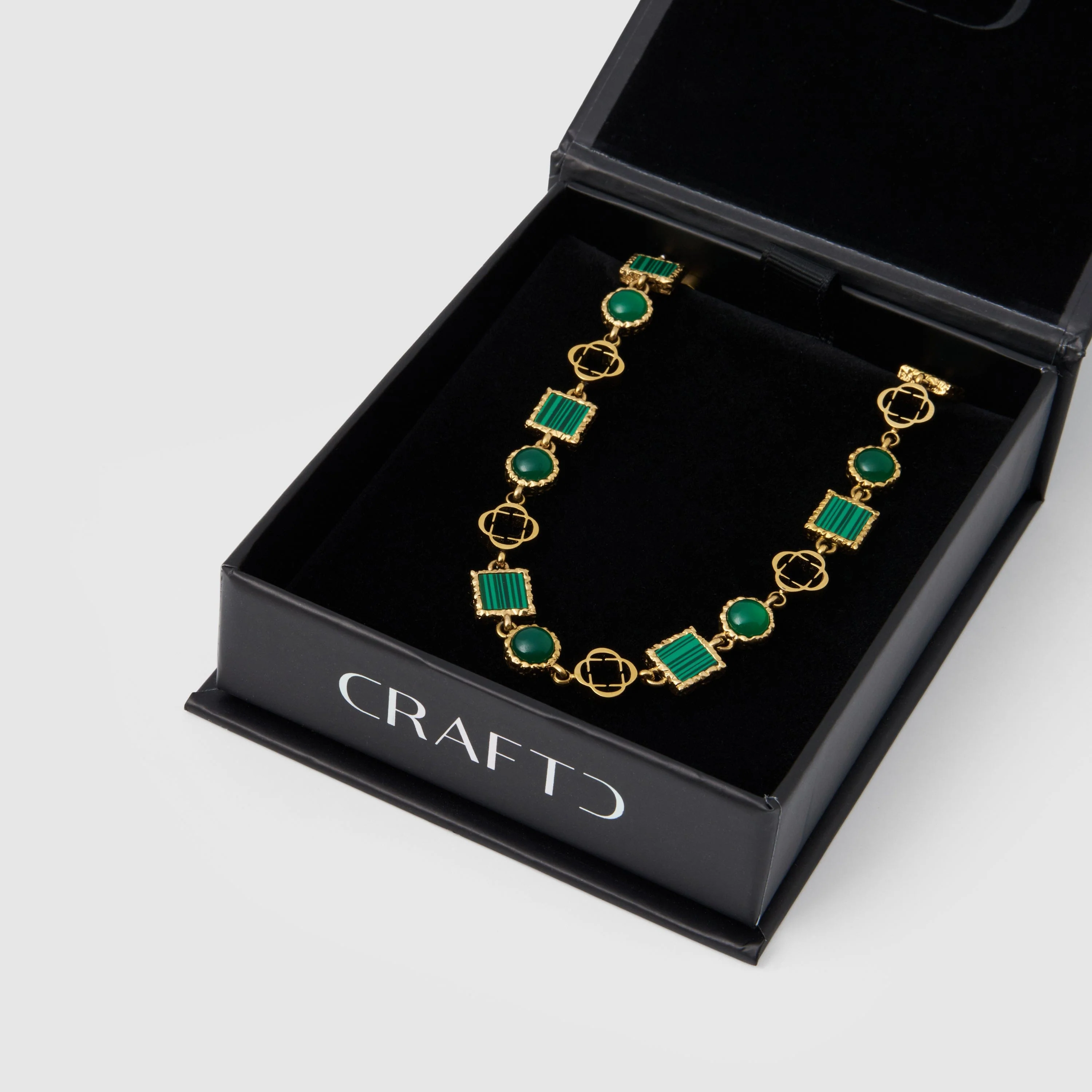Green Quartz Gemstone Bracelet (Gold) - Image 7