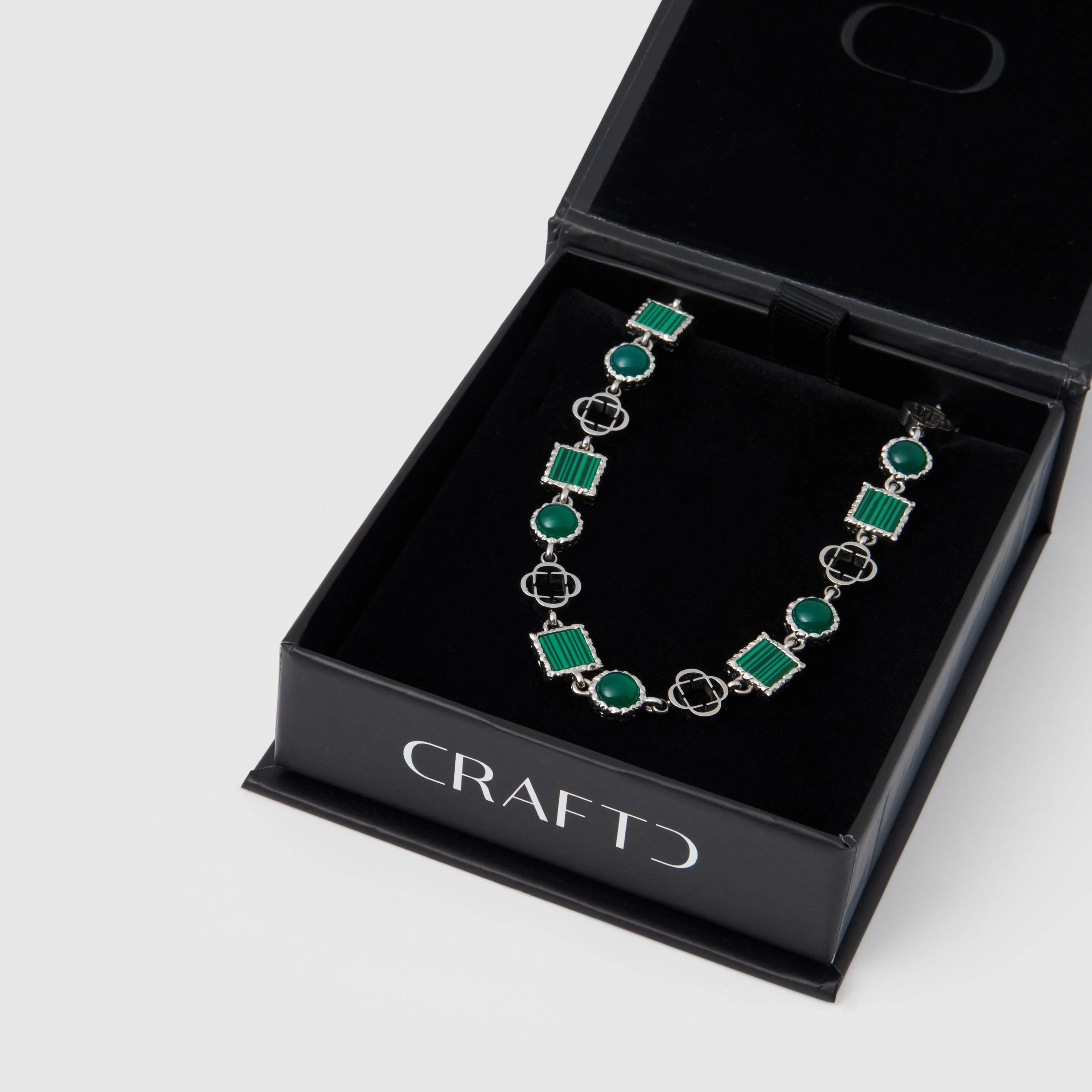 Green Quartz Gemstone Necklace (Silver) - Image 6
