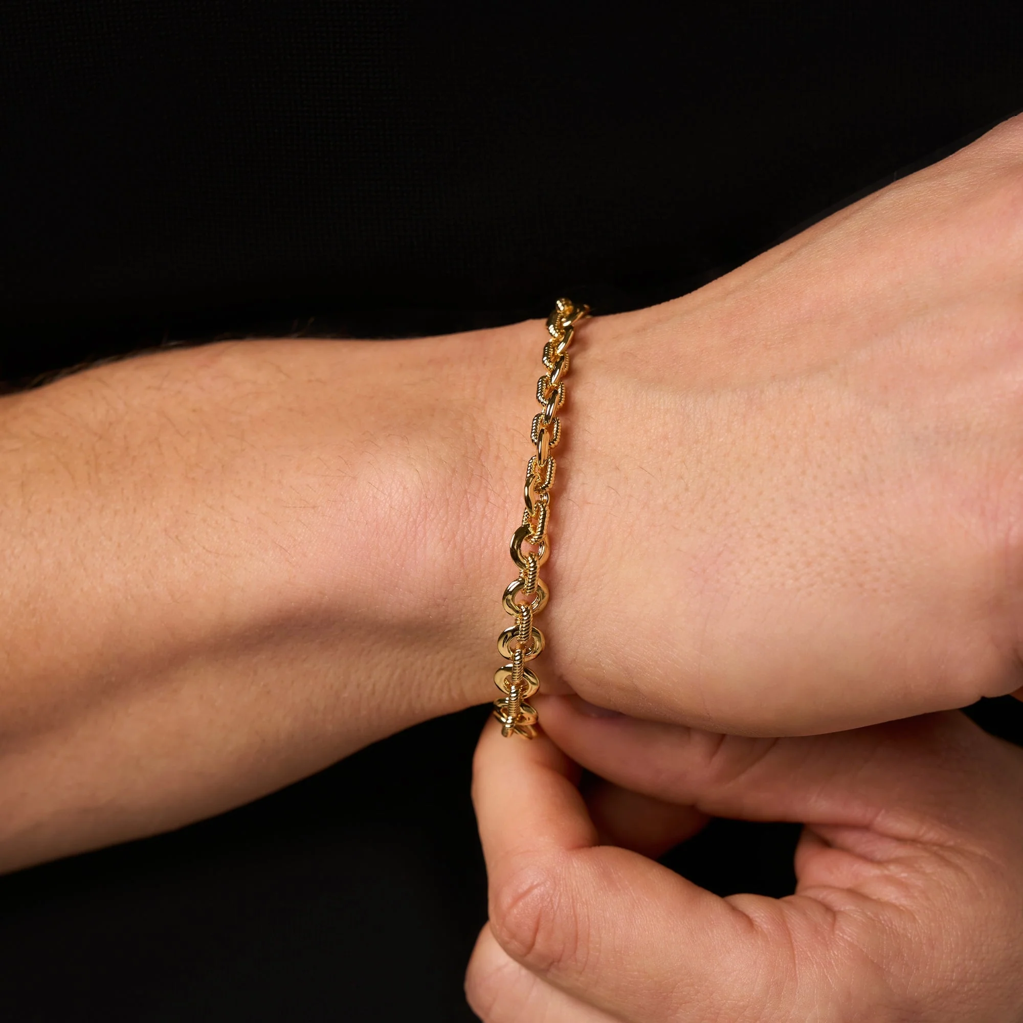 Melted Link Bracelet (Gold) - Image 3
