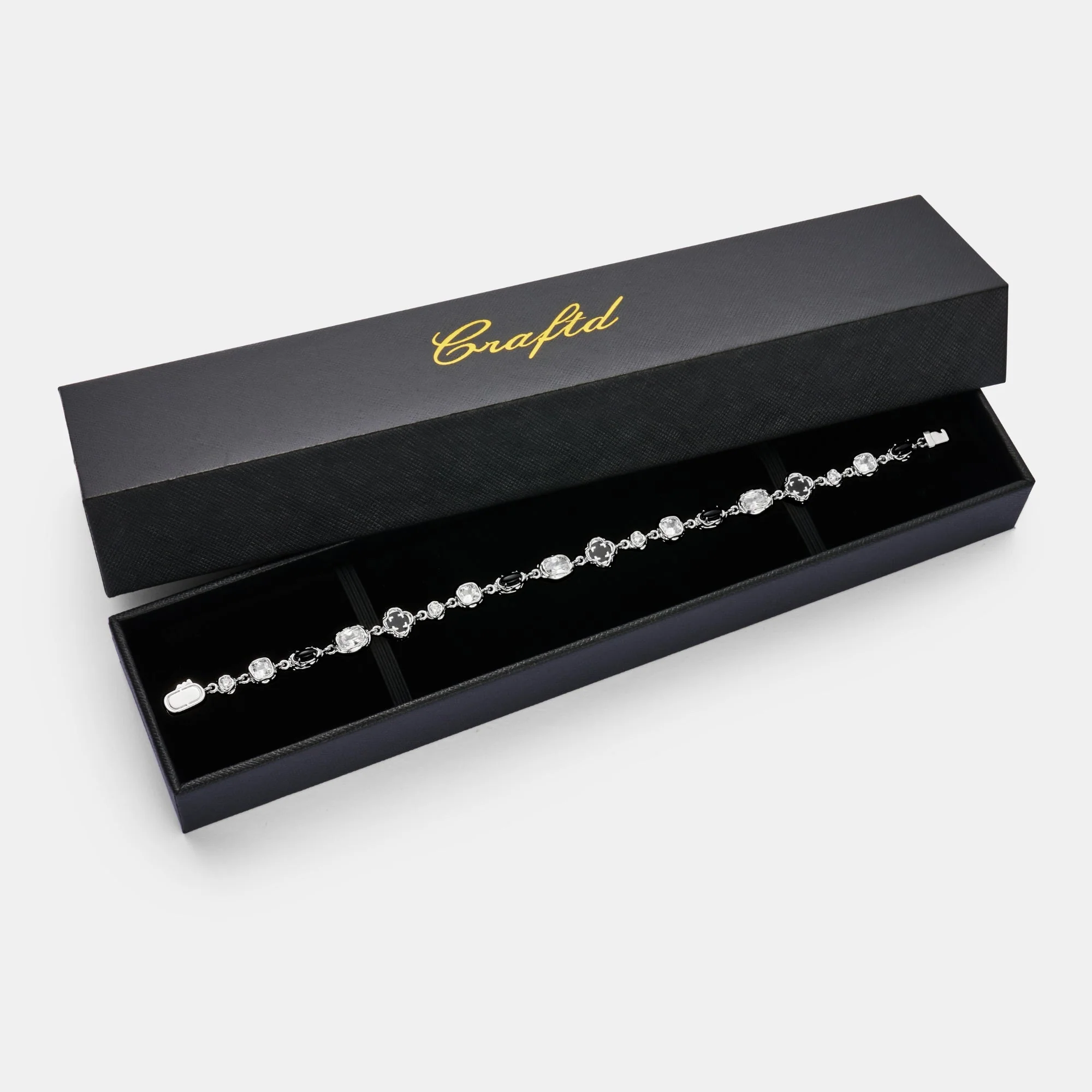 Melted Onyx Gemstone Necklace (Silver) - Image 8