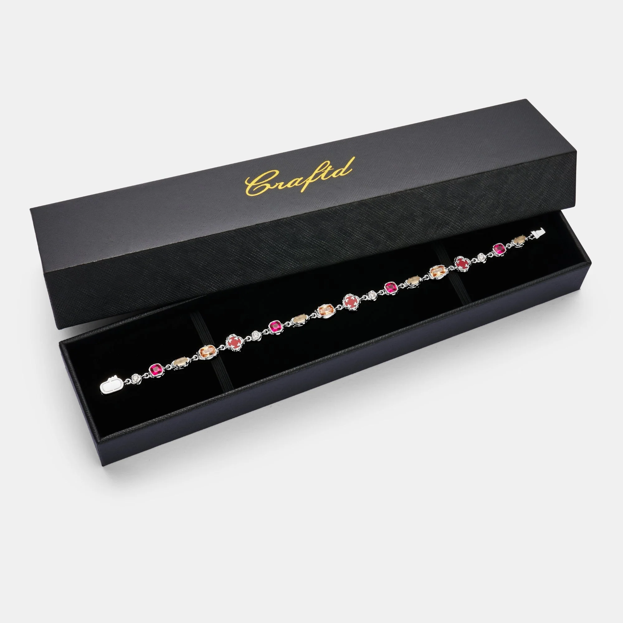 Melted Ruby Gemstone Necklace (Silver) - Image 8