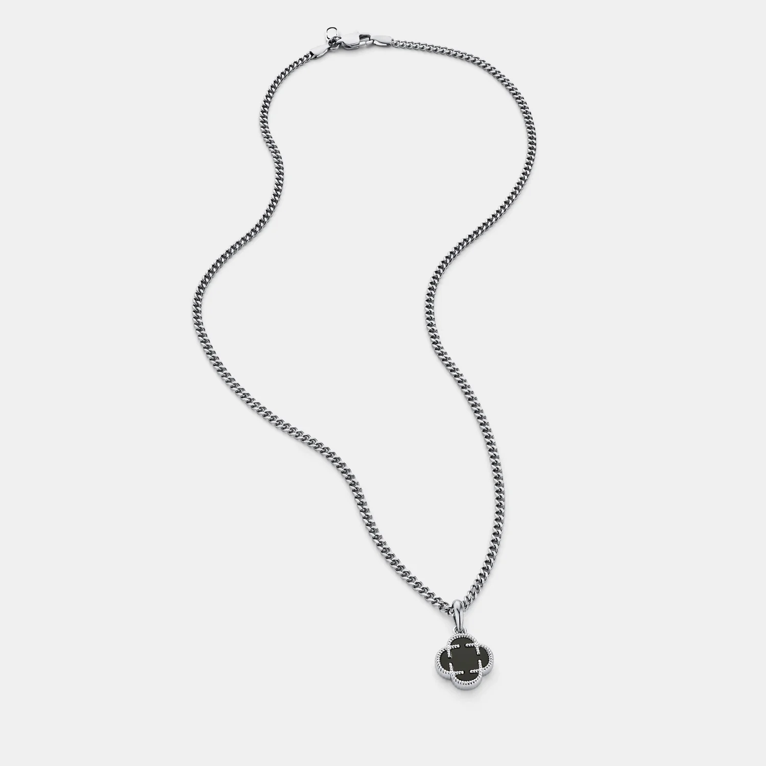 Onyx Clover Stone Pendant (Silver) - Image 5