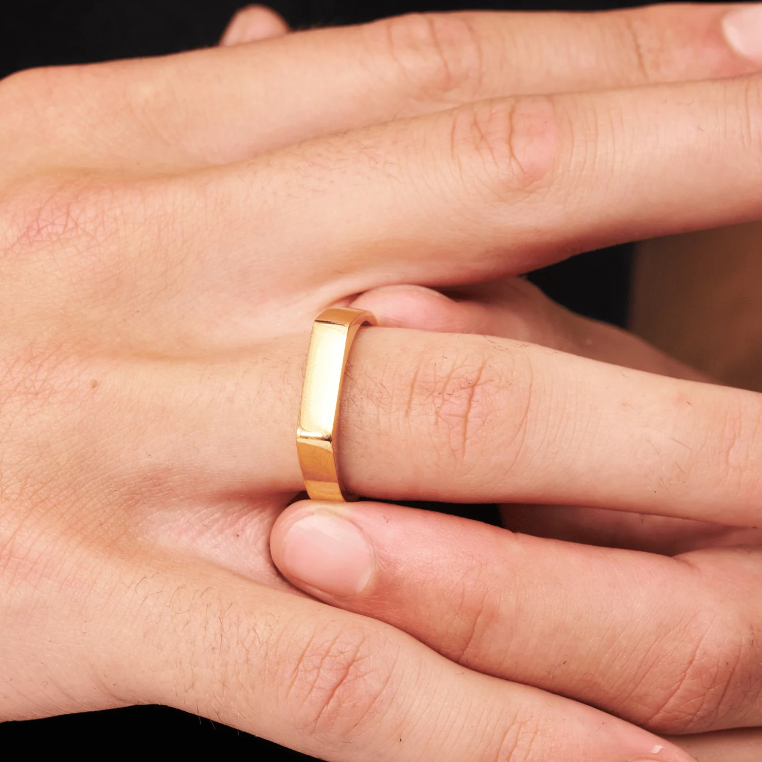 Rectangle Signet Ring (Gold) - Image 5