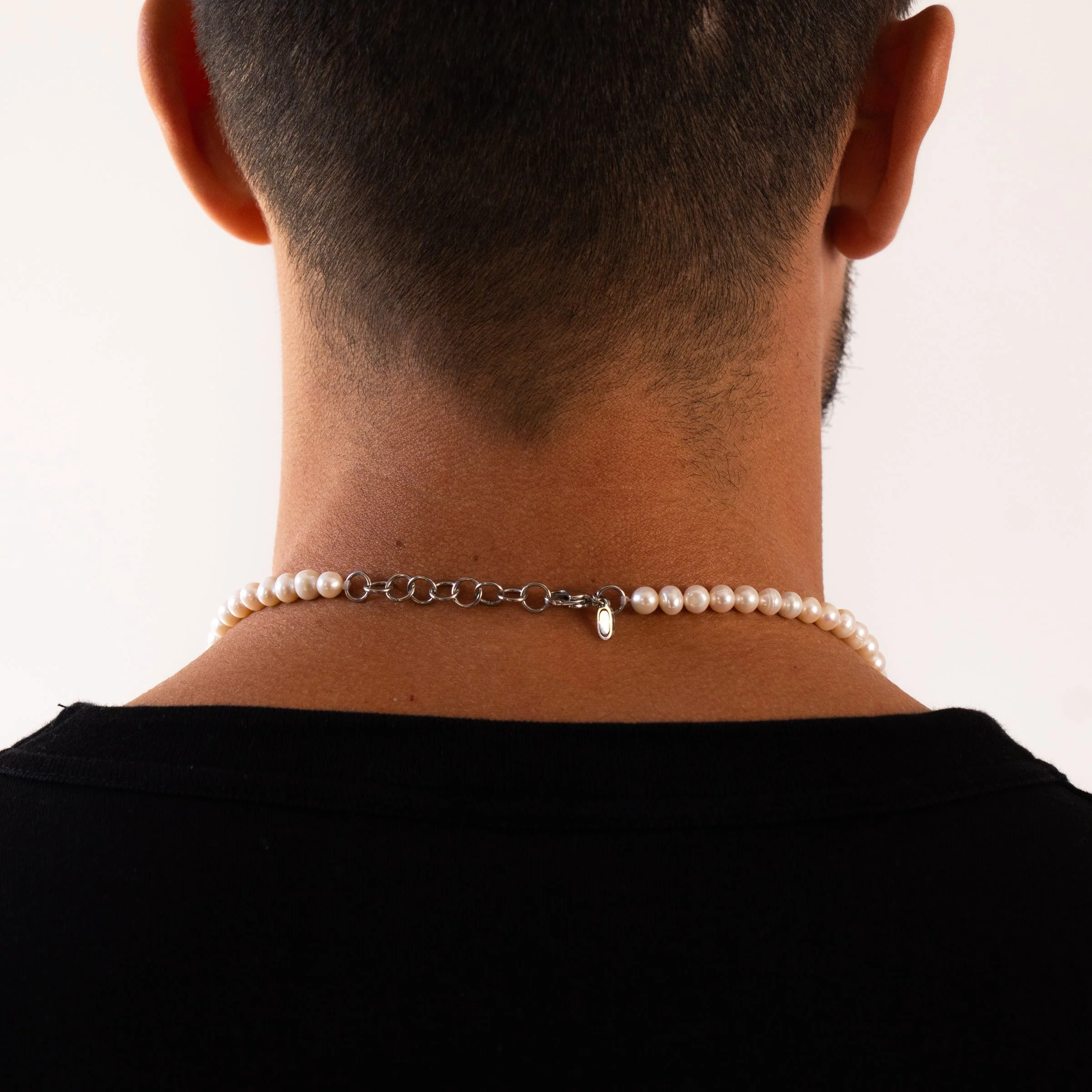 Pendant Real Pearl Necklace (Silver) - Image 7
