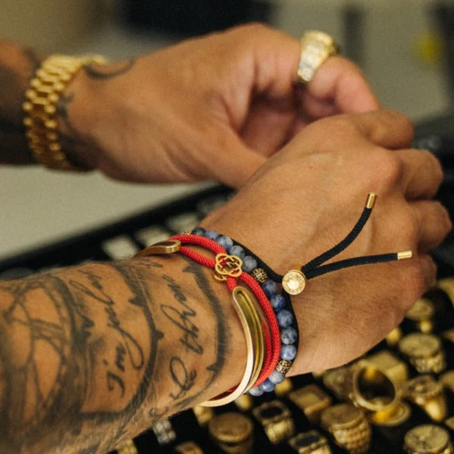 Red Cord Bracelet (Gold) - Image 3
