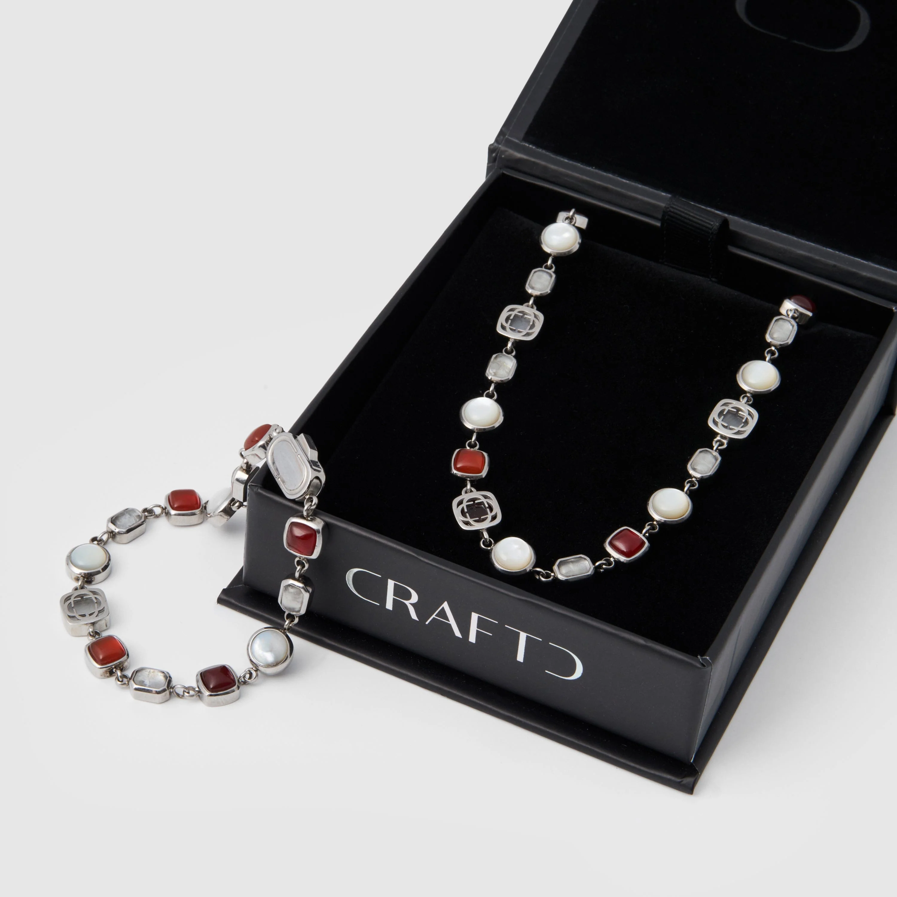 Red Crystal Gemstone Set (Silver) - Image 2