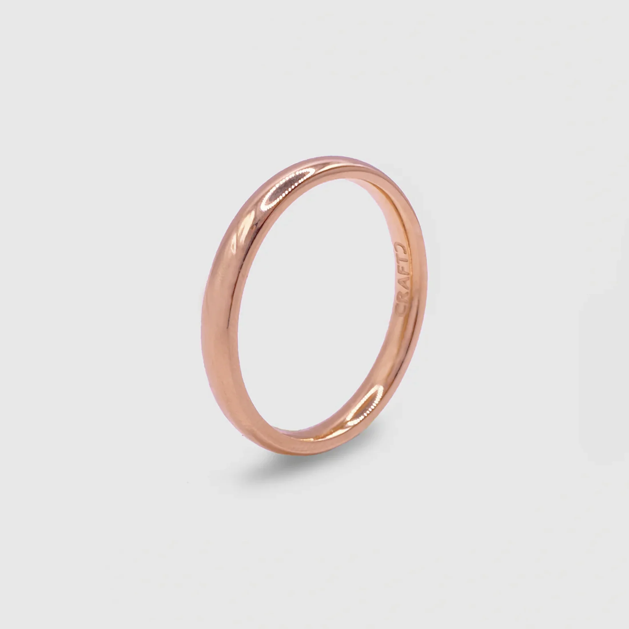 Round Band Ring (Rose Gold) 3mm - Image 4