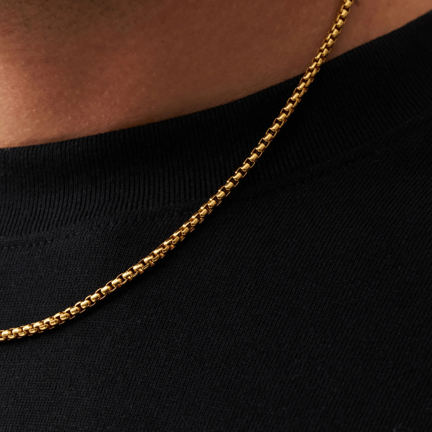 Round Box Chain (Gold) 3mm - Image 4