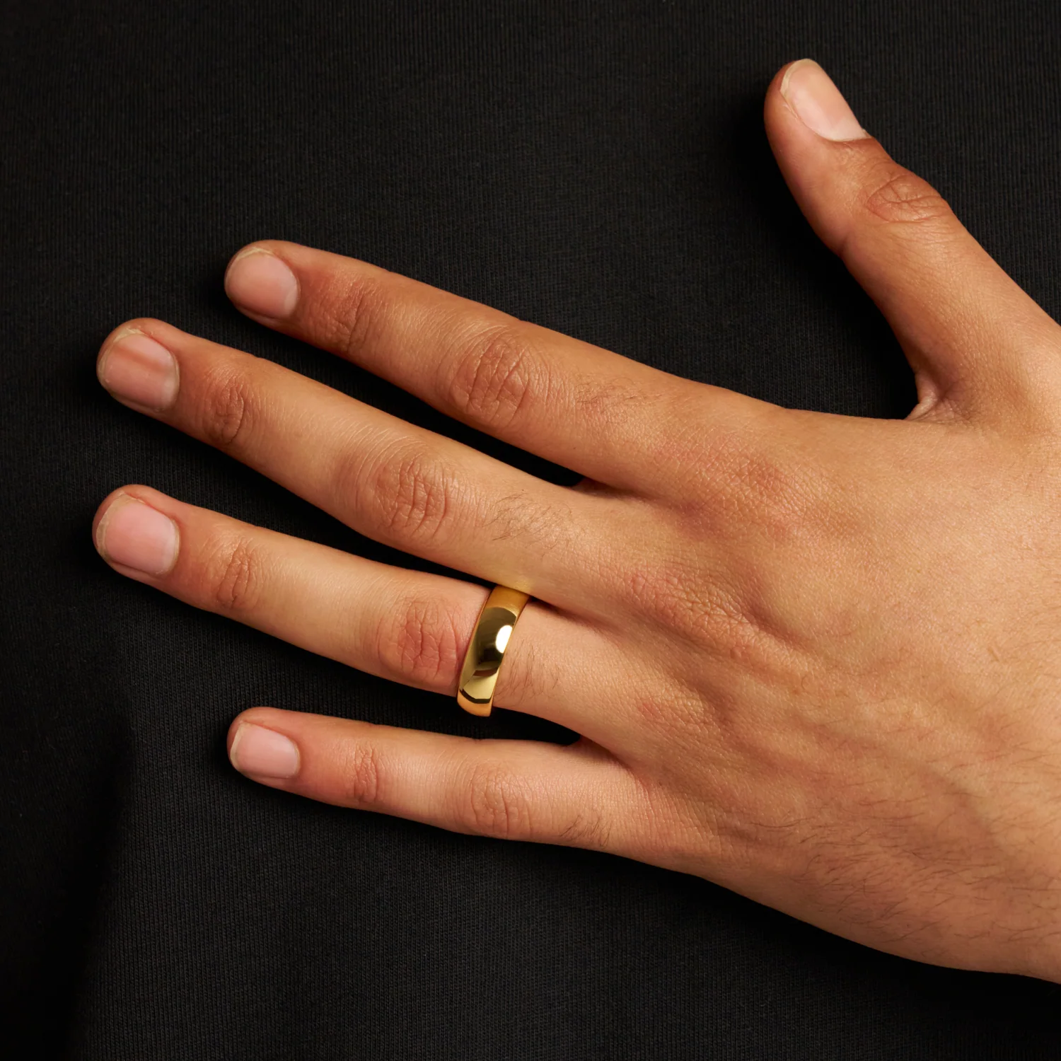 Rounded Ring (Gold) 7mm | 18ct Gold Tungsten - Image 6