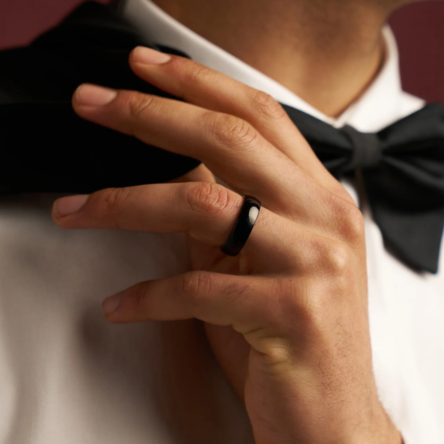Rounded Ring (Black) 7mm | Tungsten - Image 5