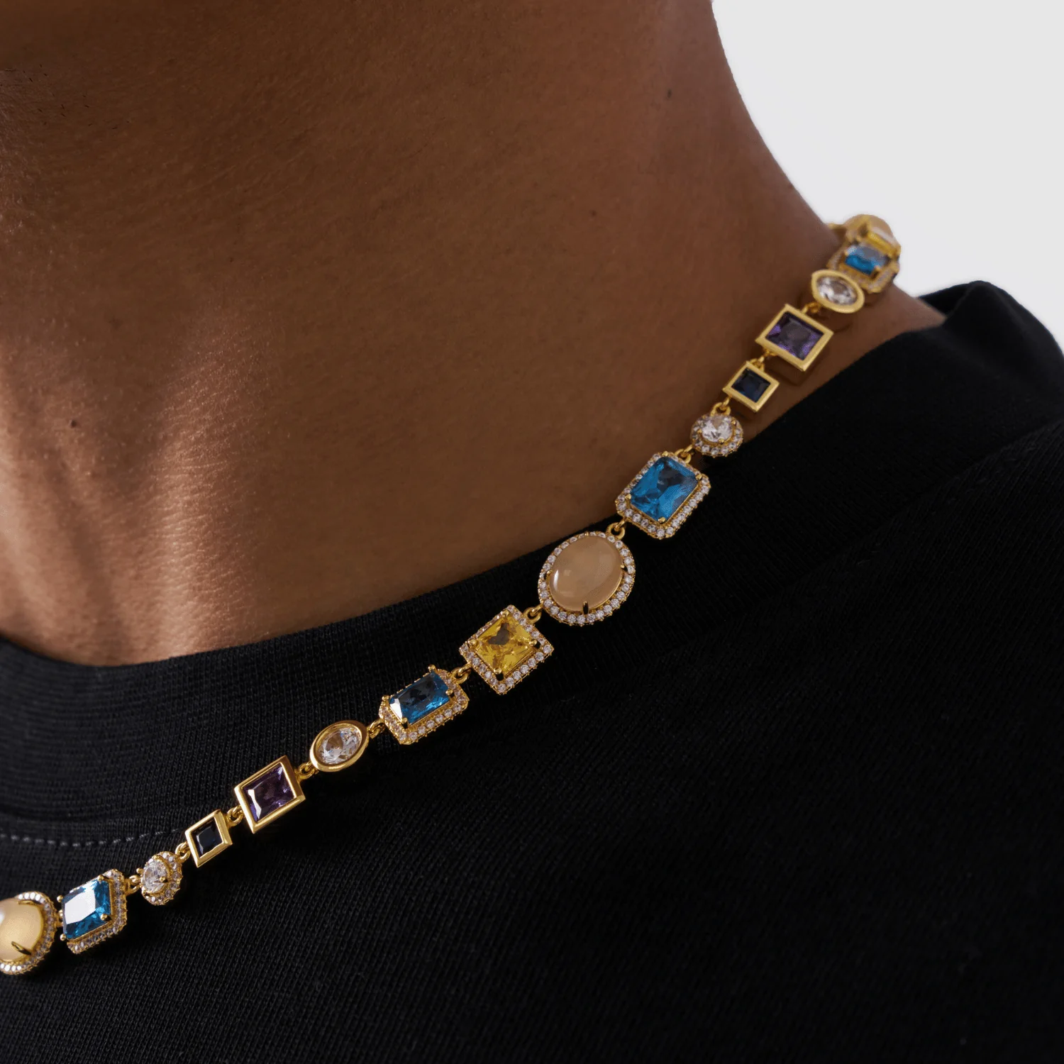 Sapphire Gemstone Necklace (Gold) - Image 5