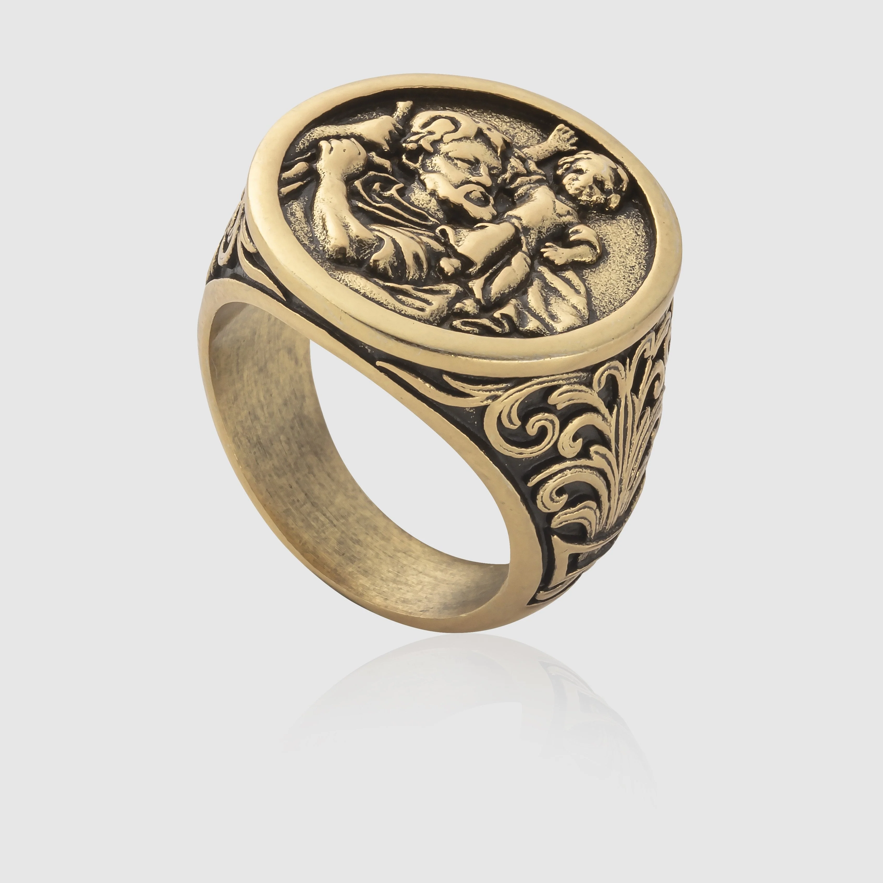 St. Christopher Ring (Gold) - Image 4