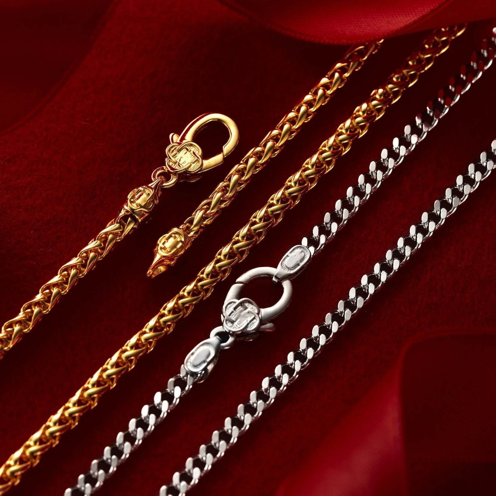 Wheat (18ct Gold) 3mm | Sterling Silver - Image 7